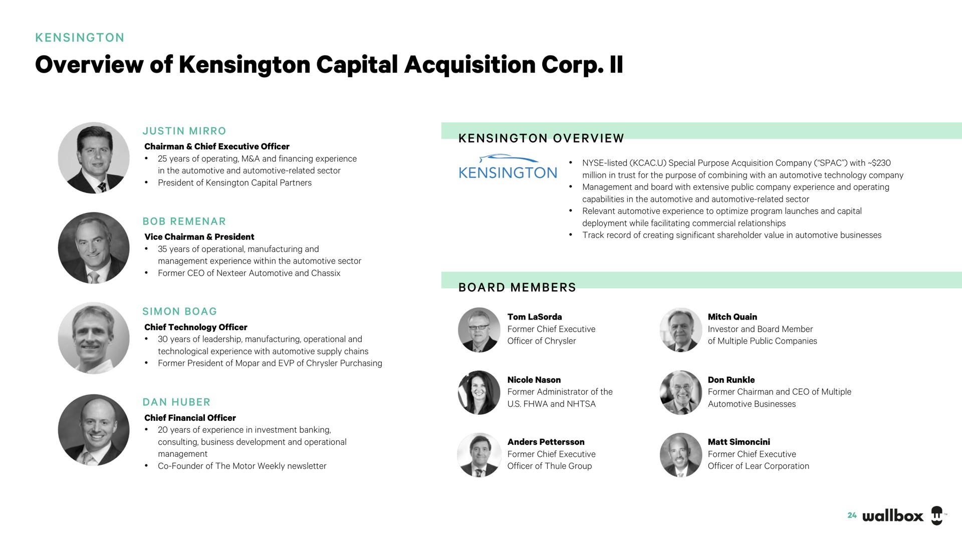 overview of kensington capital acquisition corp | Wallbox