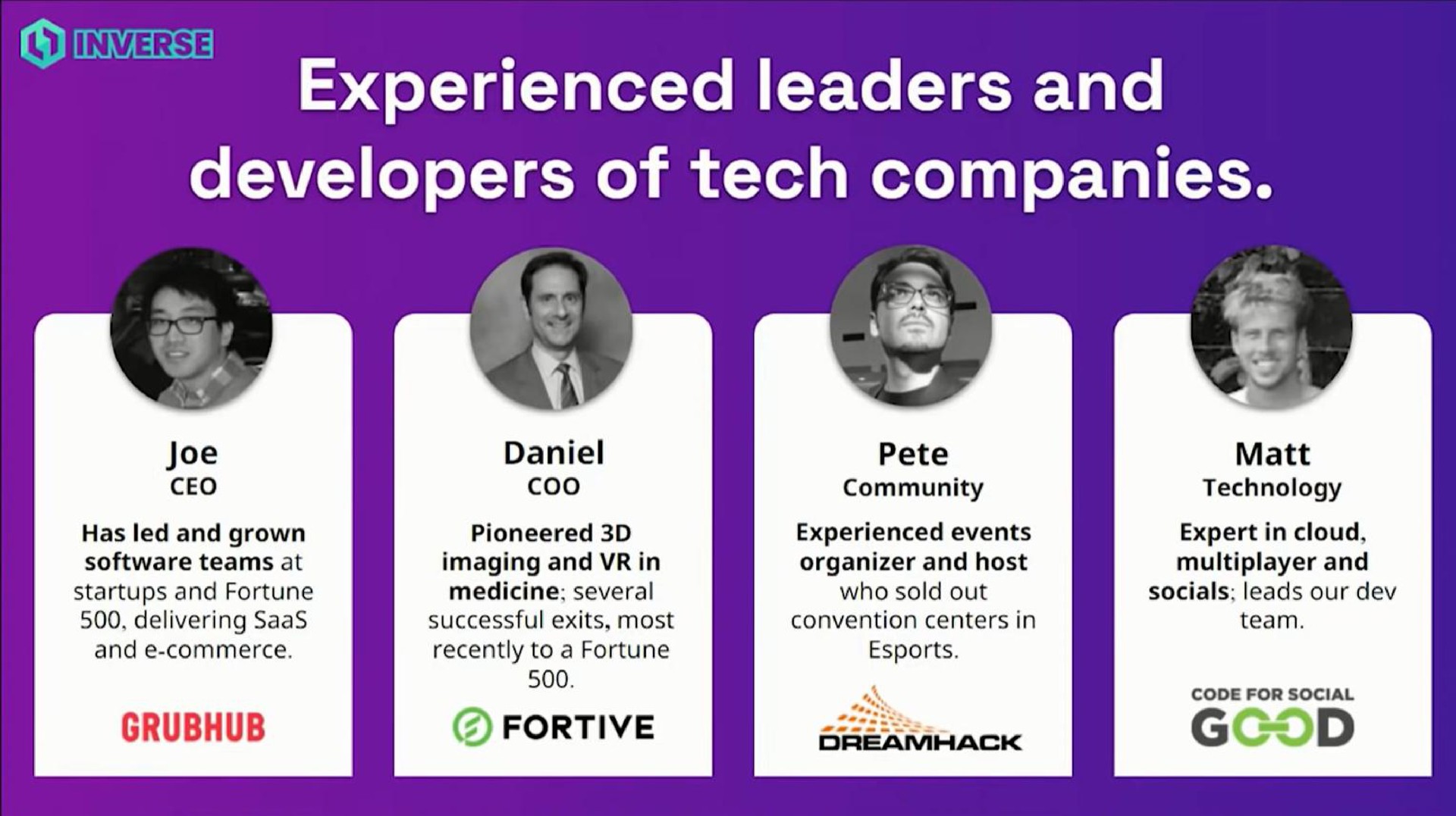 experienced leaders and developers of tech companies i | Inverse