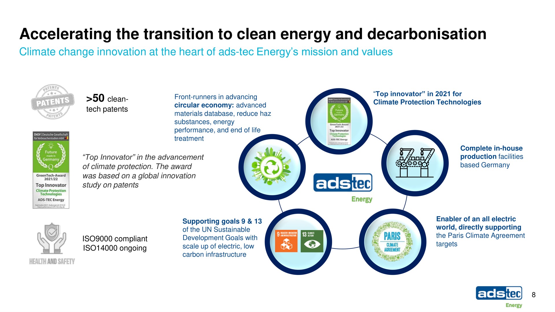 accelerating the transition to clean energy and | ads-tec Energy