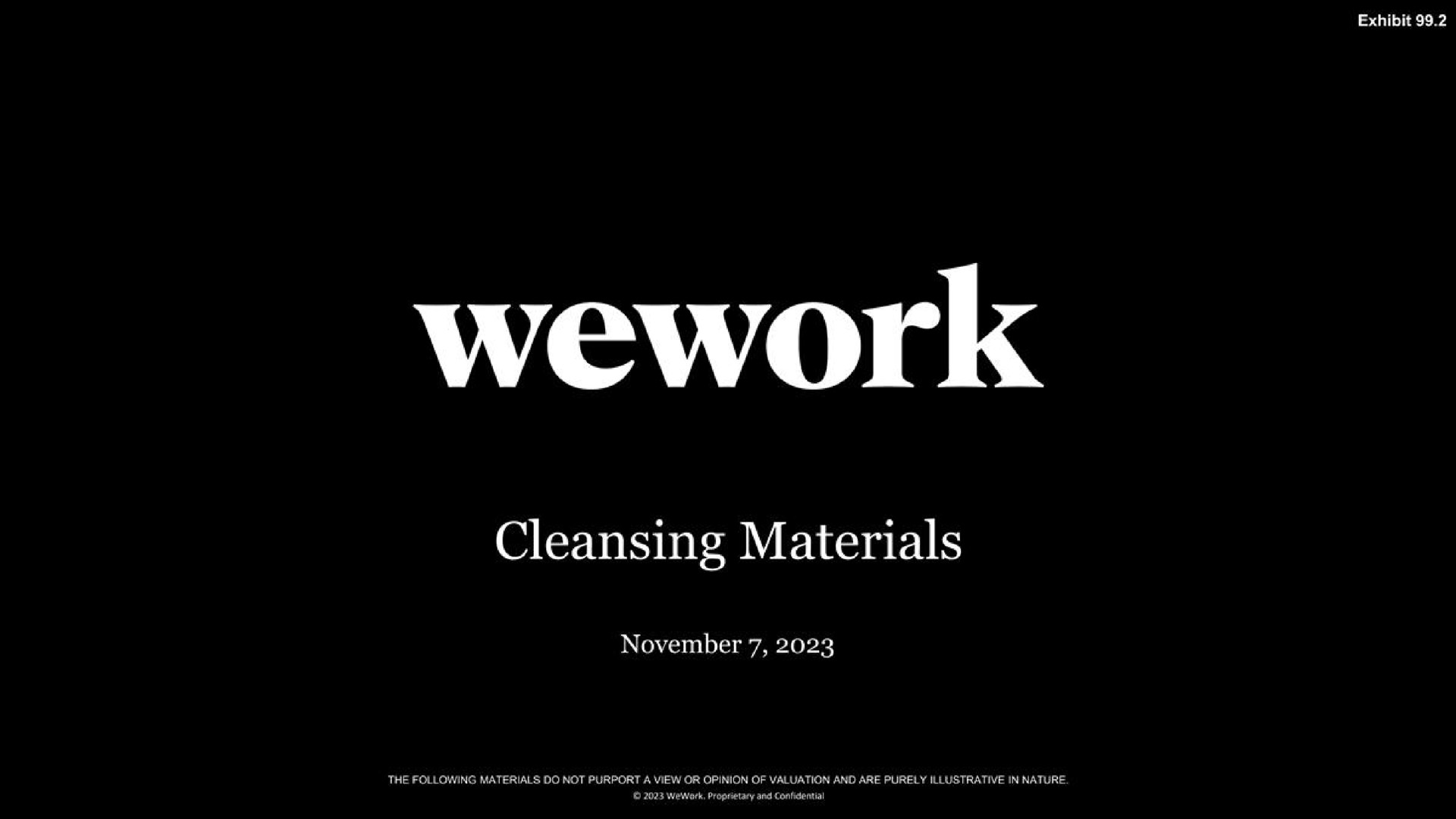 cleansing materials | WeWork