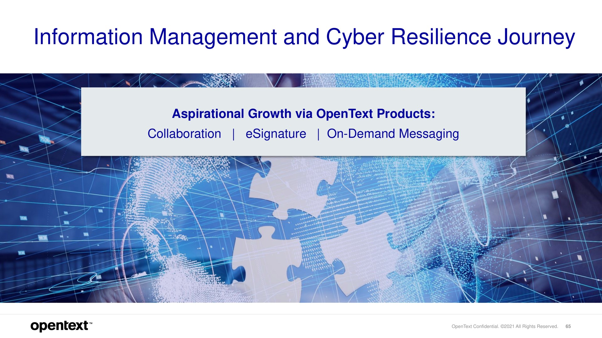 information management and resilience journey | OpenText