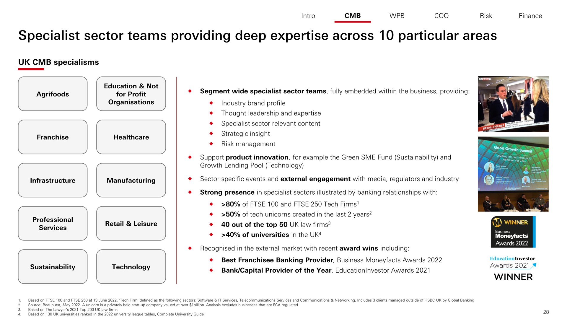 specialist sector teams providing deep across particular areas | HSBC