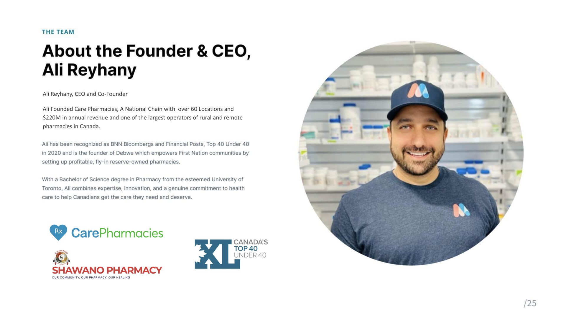 and founder founded care pharmacies a national chain with over locations and in annual revenue and one of the operators of rural and remote pharmacies in canada about founder pharmacy | Mednow