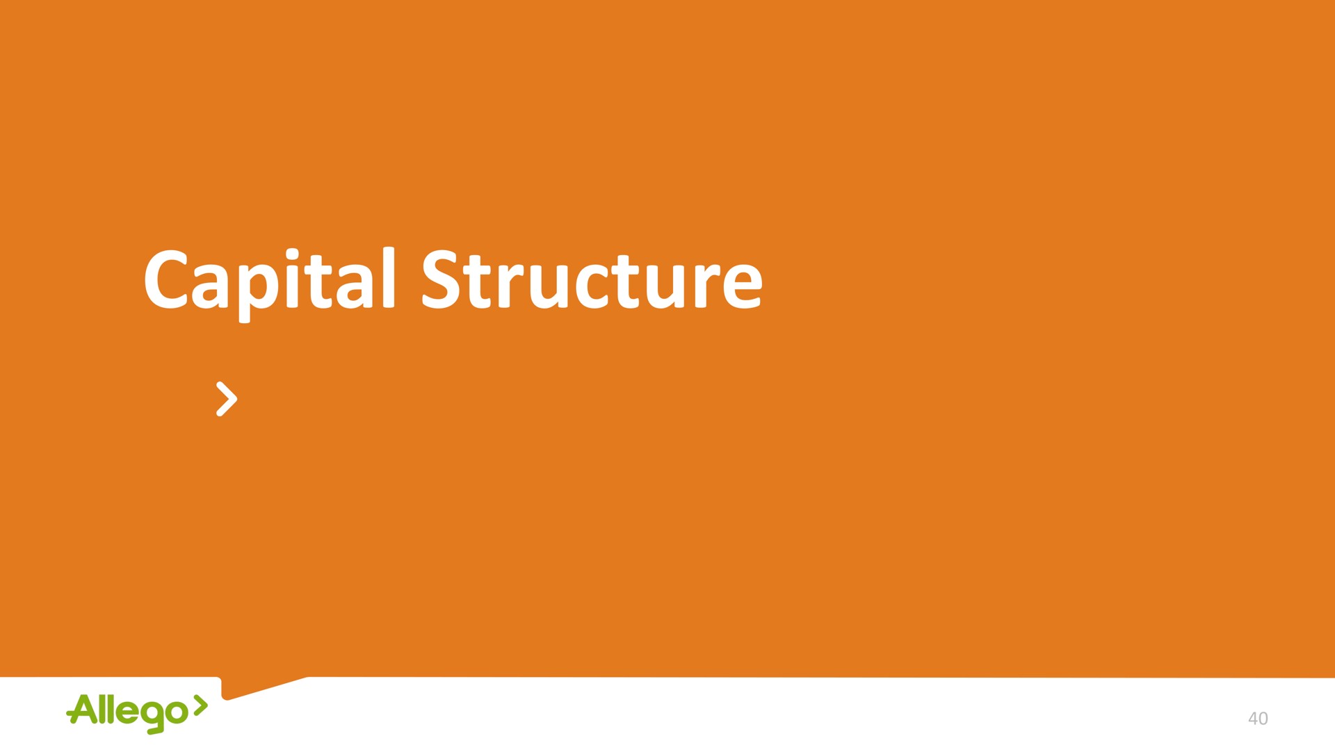 capital structure | Allego