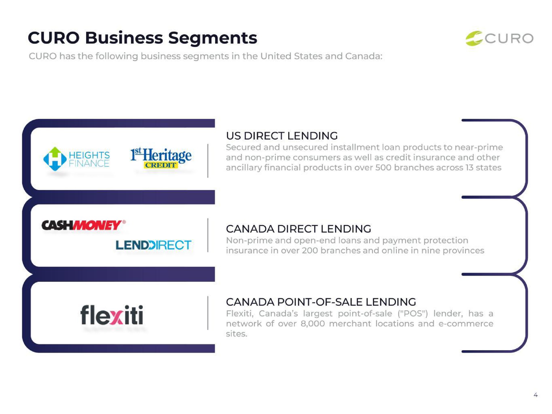 business segments | CURO Group Holdings