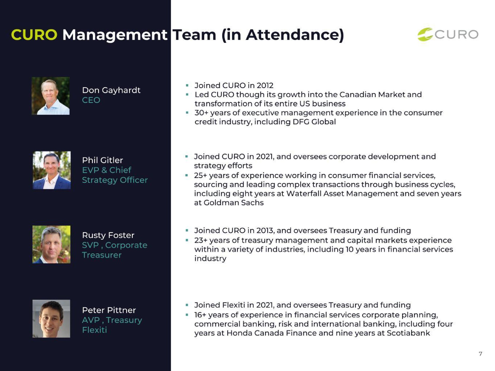 flat team in attendance | CURO Group Holdings