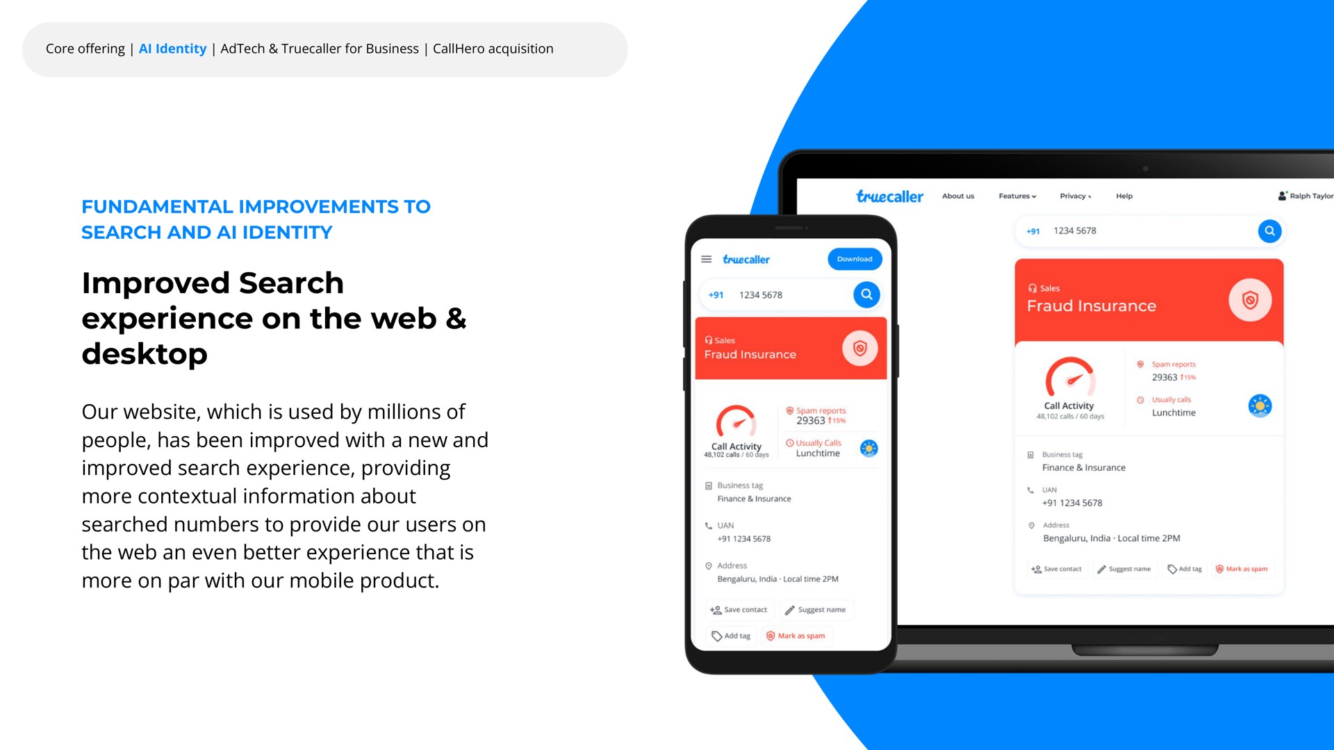 improved search experience on the web | Truecaller