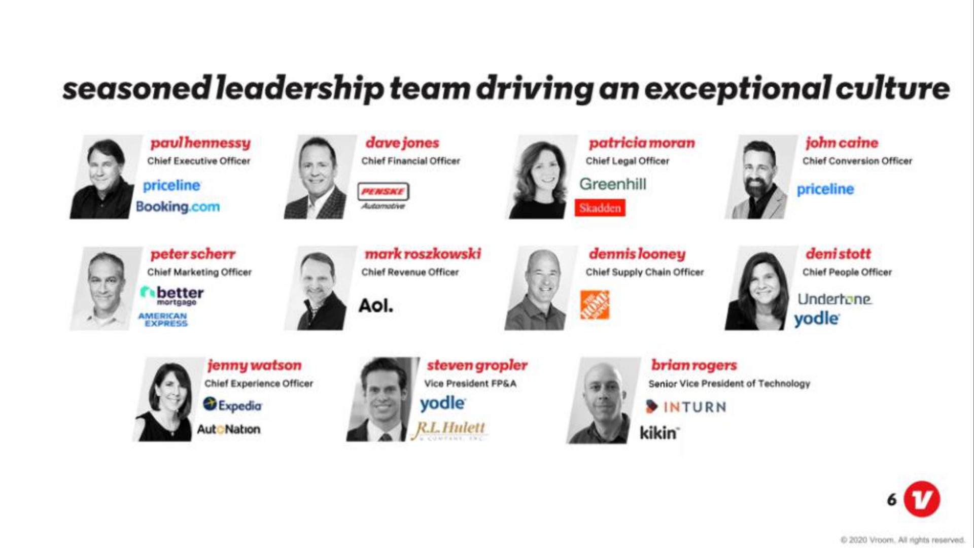 seasoned leadership team driving an exceptional culture booking ores nation | Vroom
