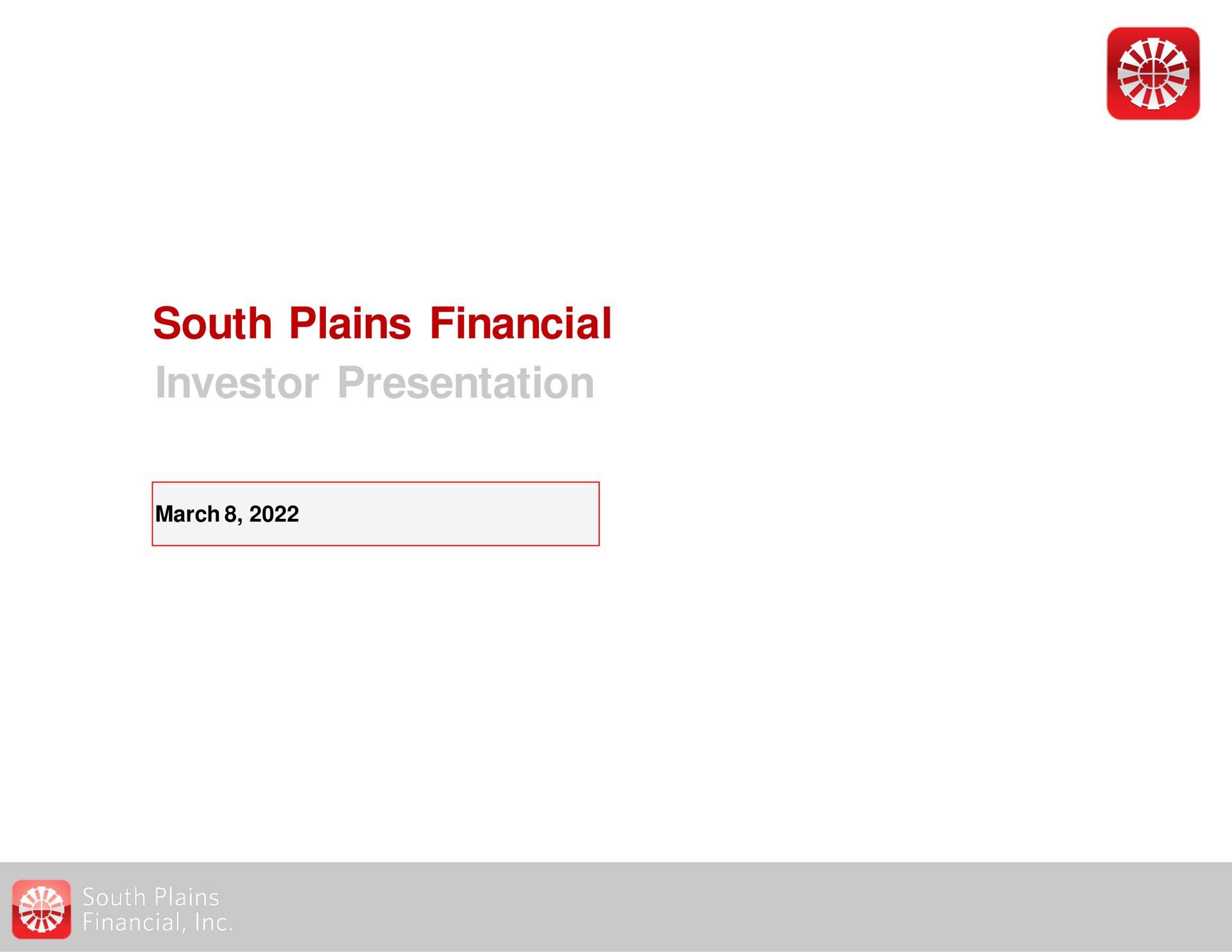 south plains financial investor presentation | South Plains Financial