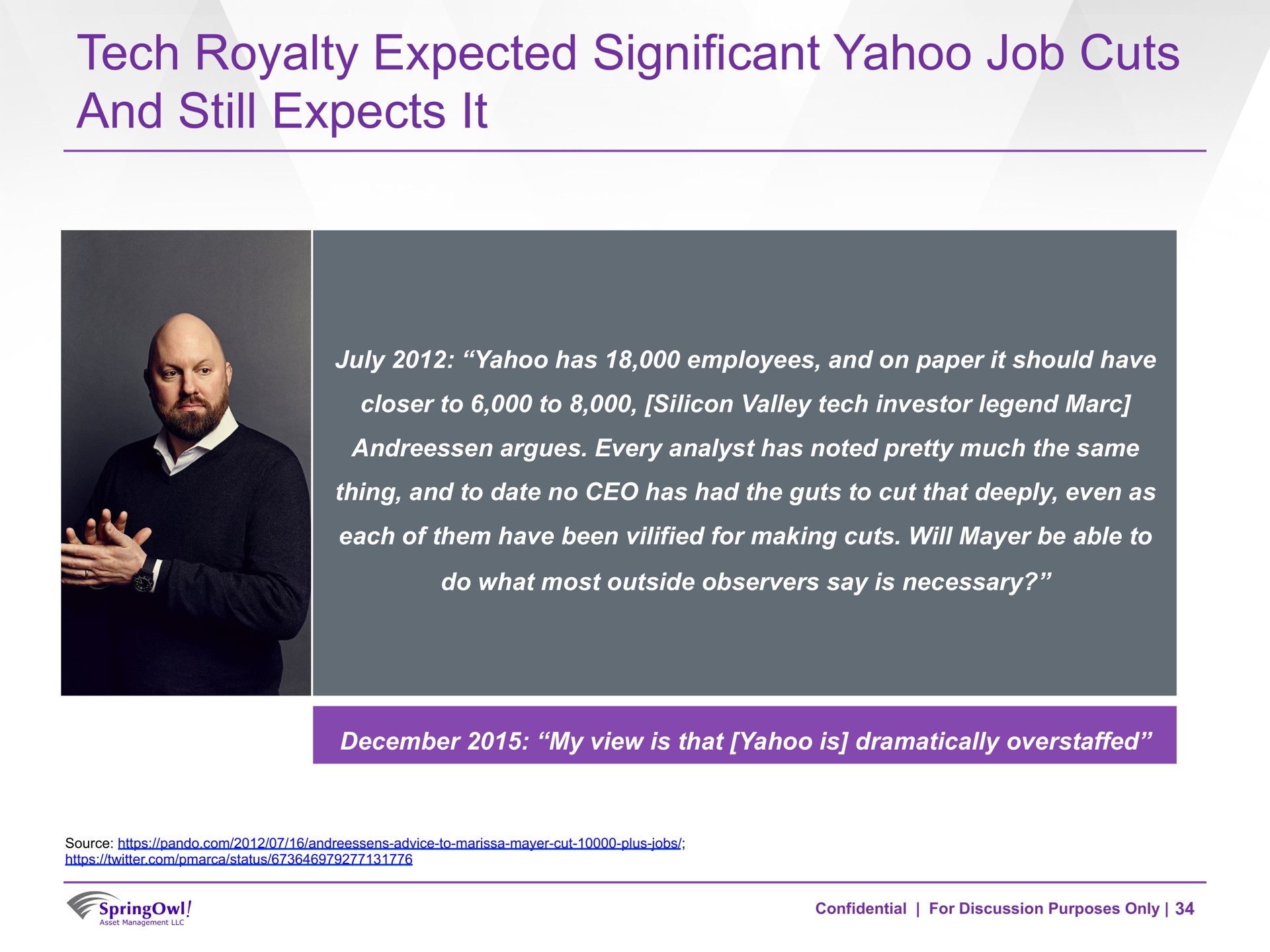 tech royalty expected significant yahoo job cuts and still expects it | SpringOwl