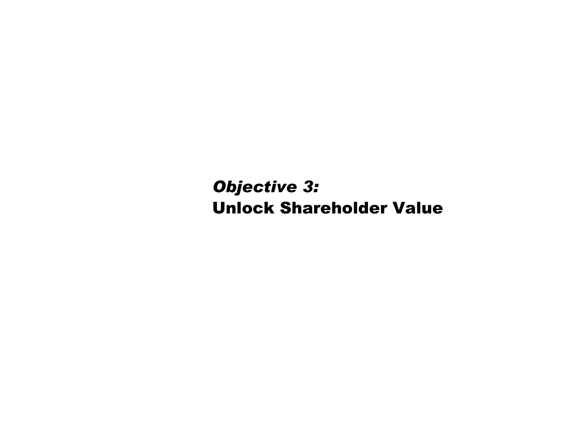 objective unlock shareholder value | Pershing Square