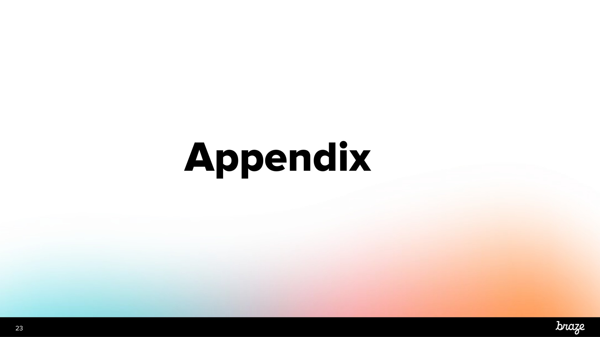 appendix | Braze