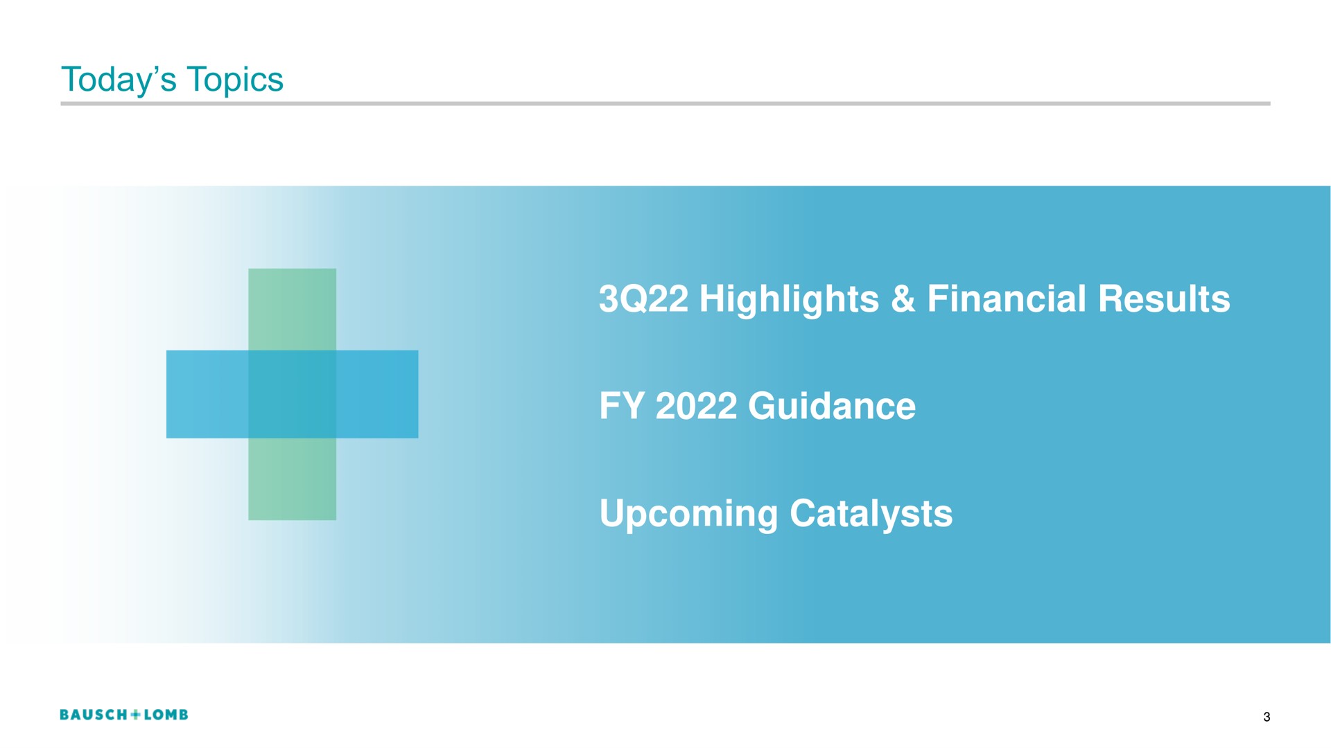 today topics highlights financial results guidance upcoming catalysts | Bausch+Lomb