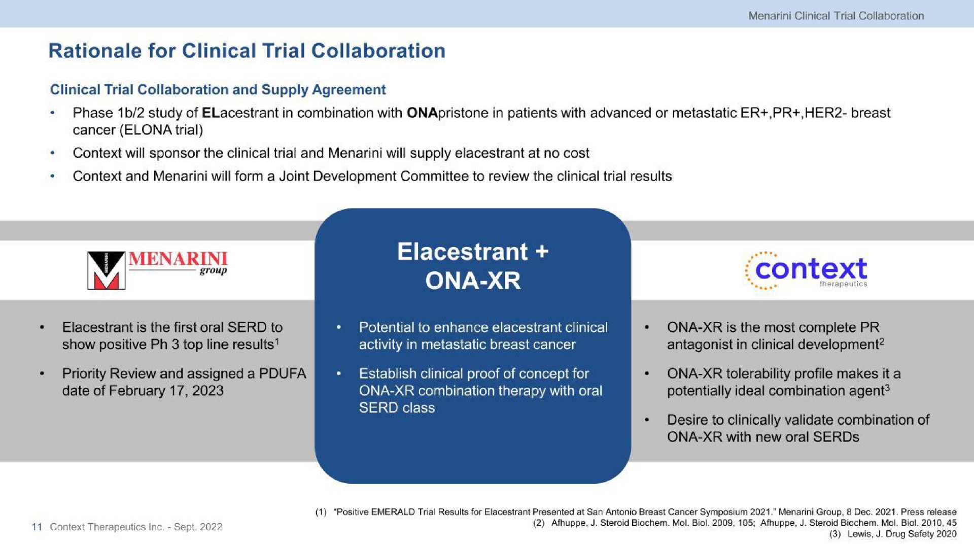 rationale for clinical trial collaboration sea men context | Context Therapeutics