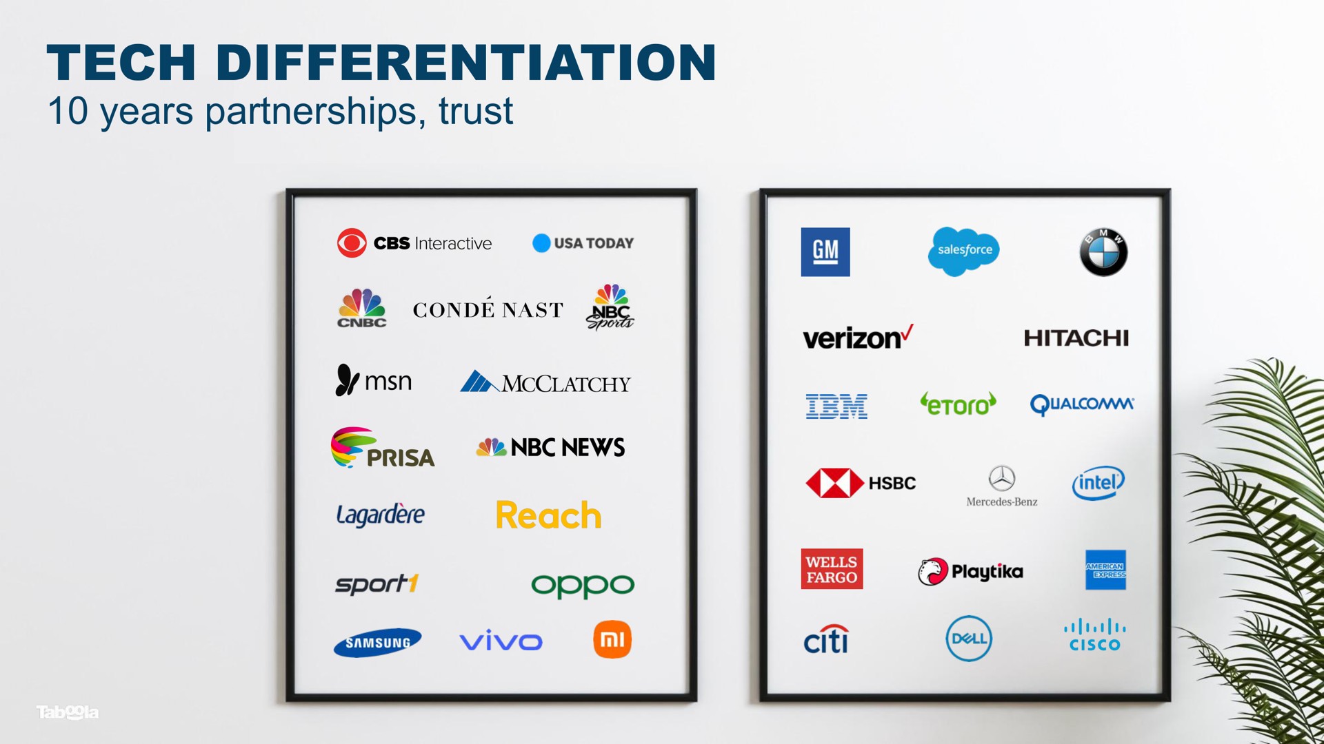 tech differentiation years partnerships trust | Taboola