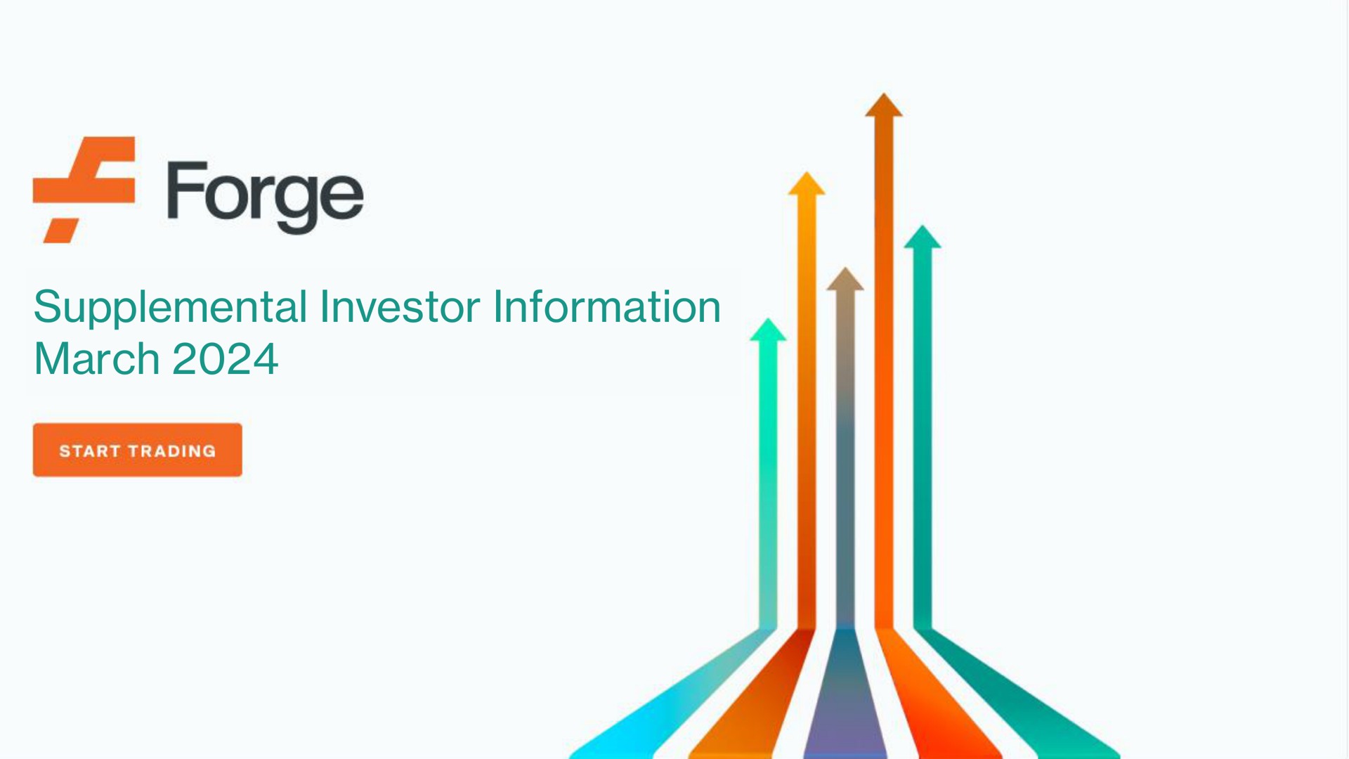 supplemental investor information march forge | Forge