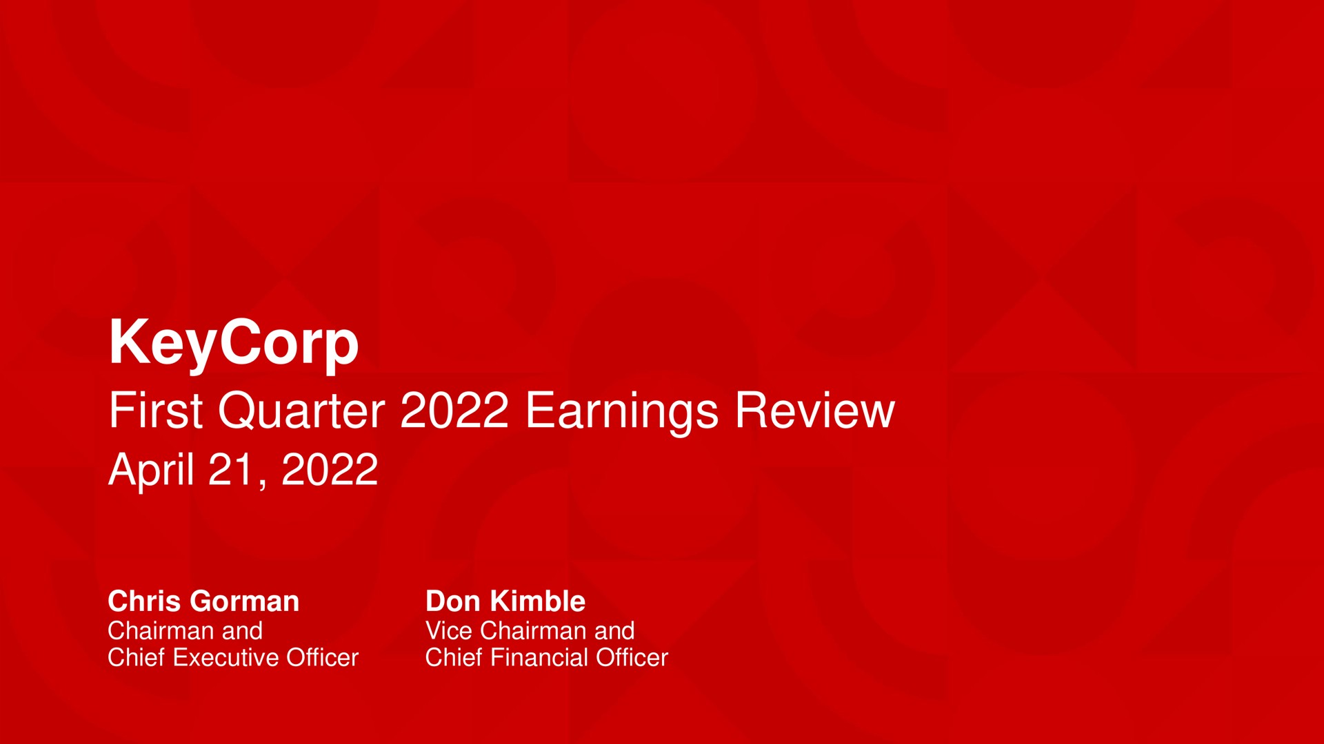 first quarter earnings review don | KeyCorp