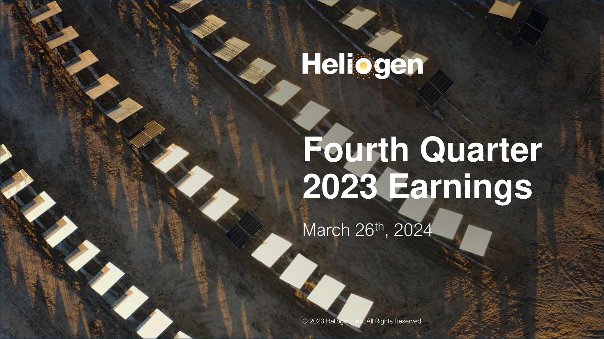 fourth quarter earnings march a a a a | Heliogen
