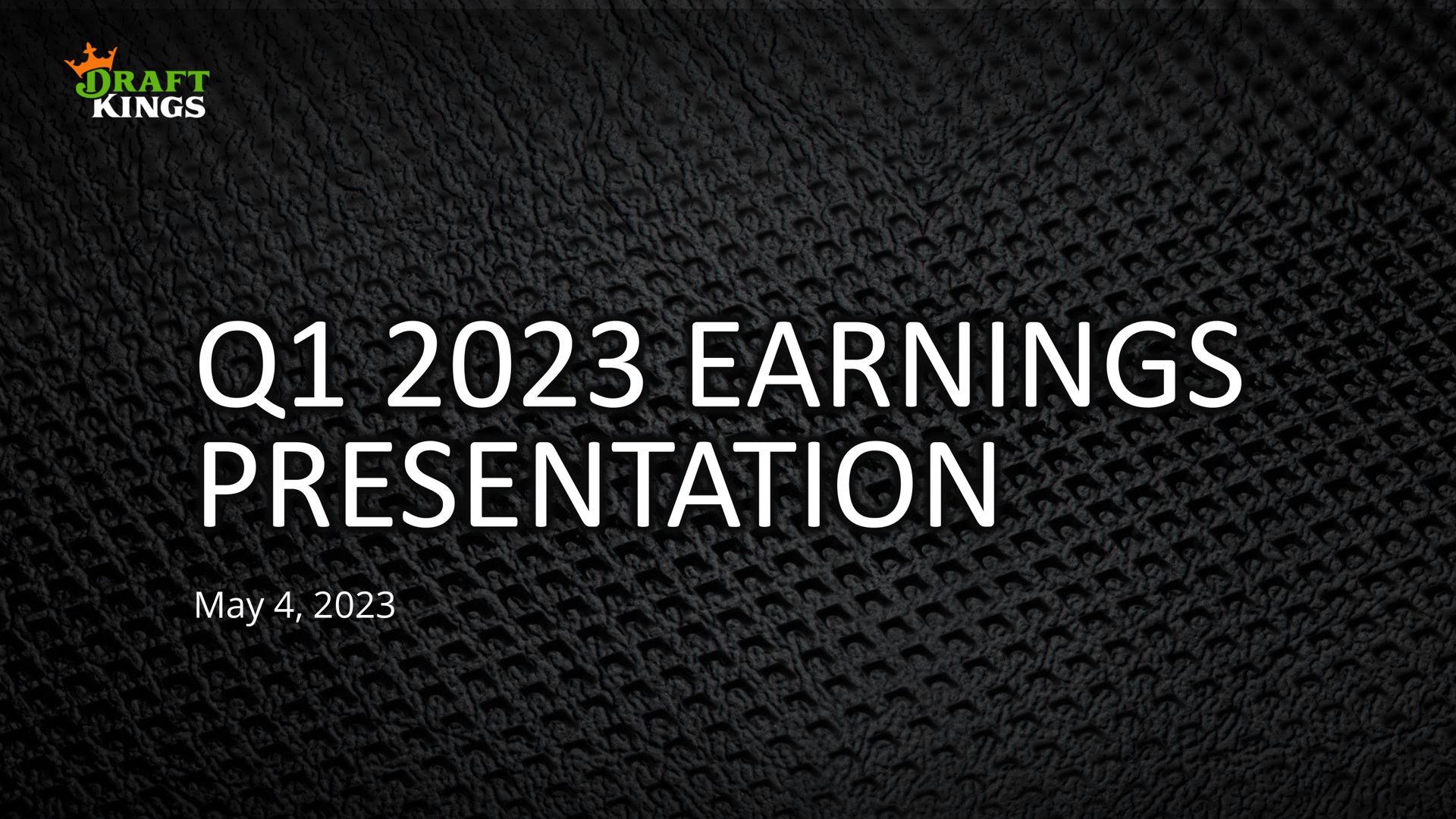 earnings presentation may | DraftKings