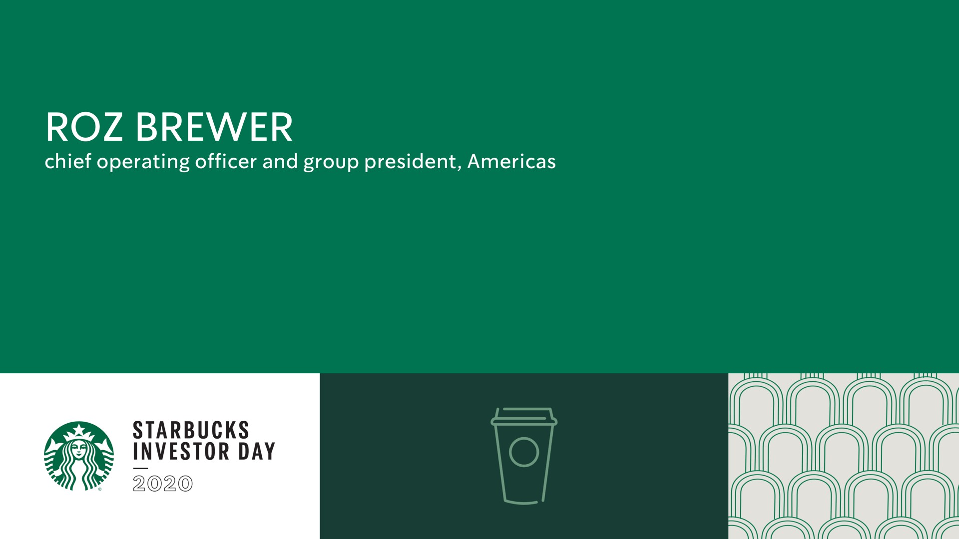 brewer chief operating officer and group president a am a day moo | Starbucks