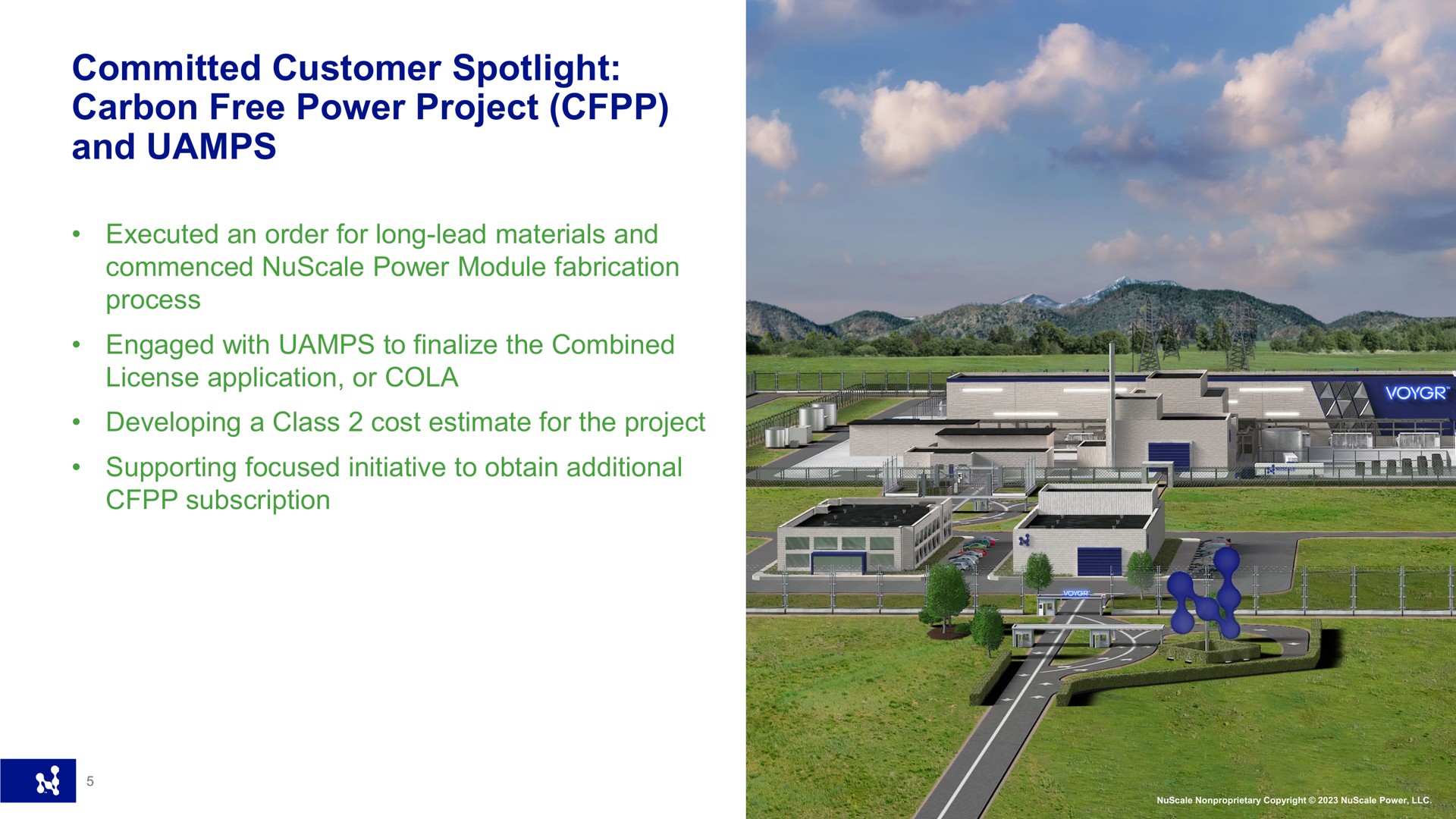committed customer spotlight carbon free power project and | Nuscale