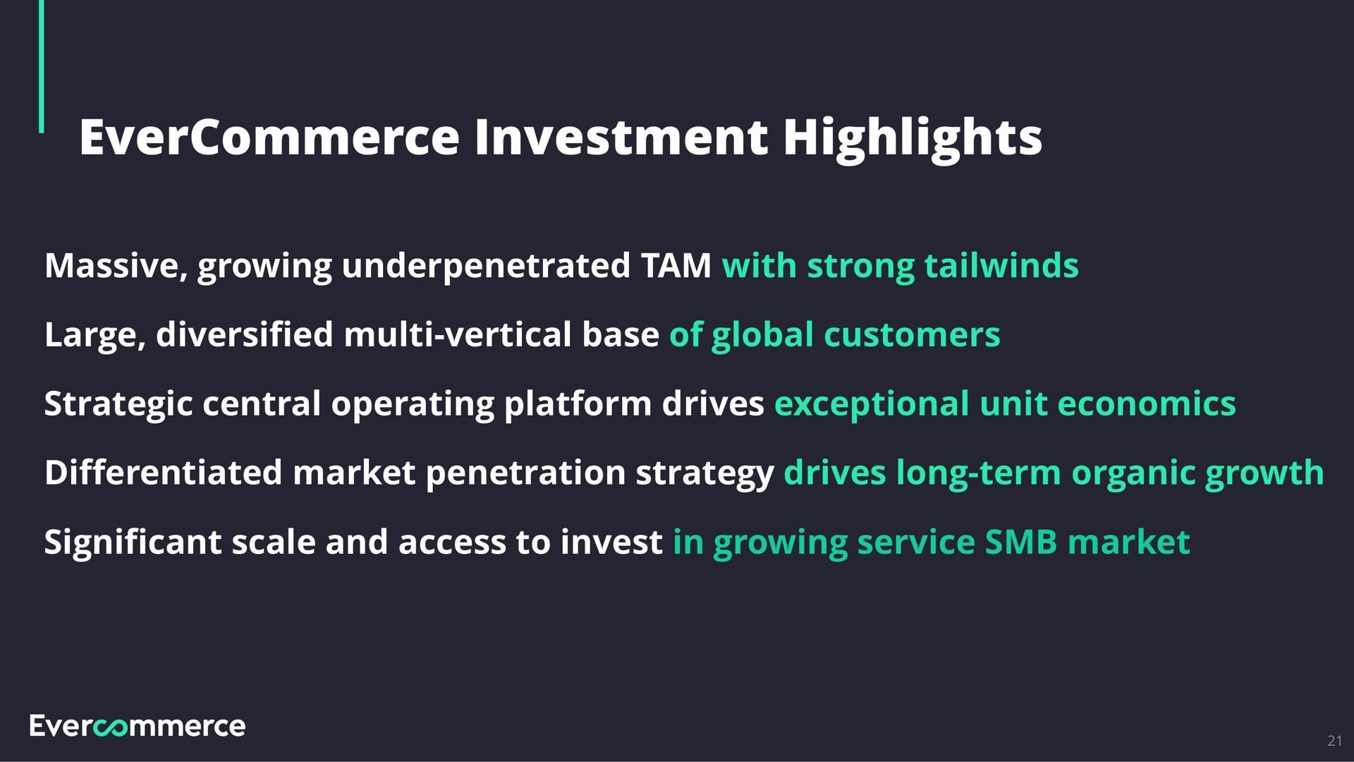 investment highlights | EverCommerce