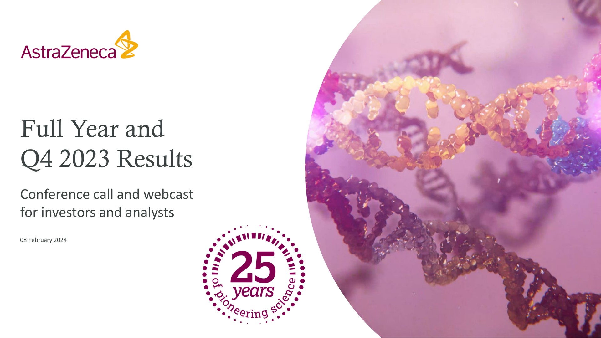 full year and results conference call and for investors and analysts years | AstraZeneca