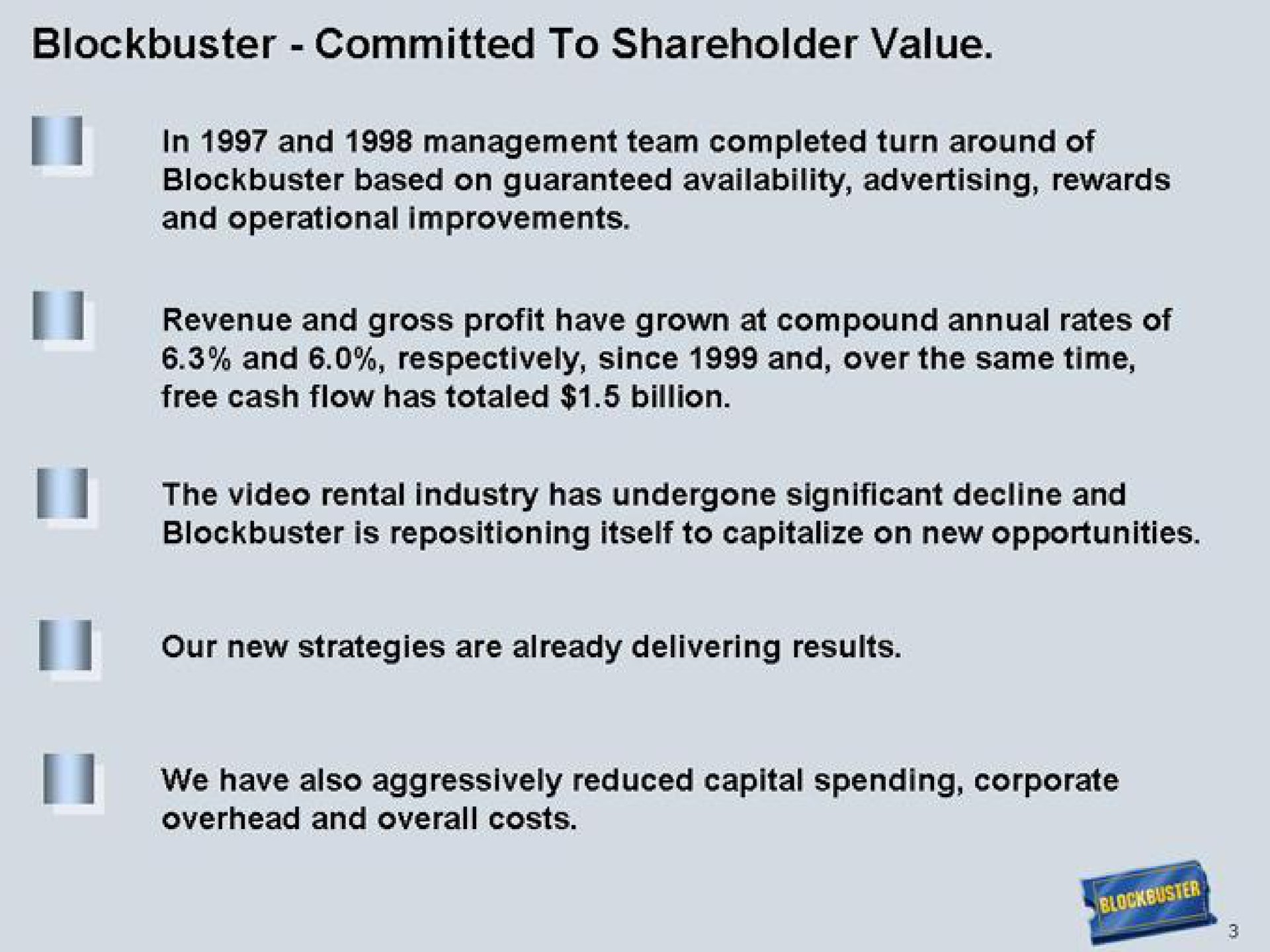 blockbuster committed to shareholder value | Blockbuster Video