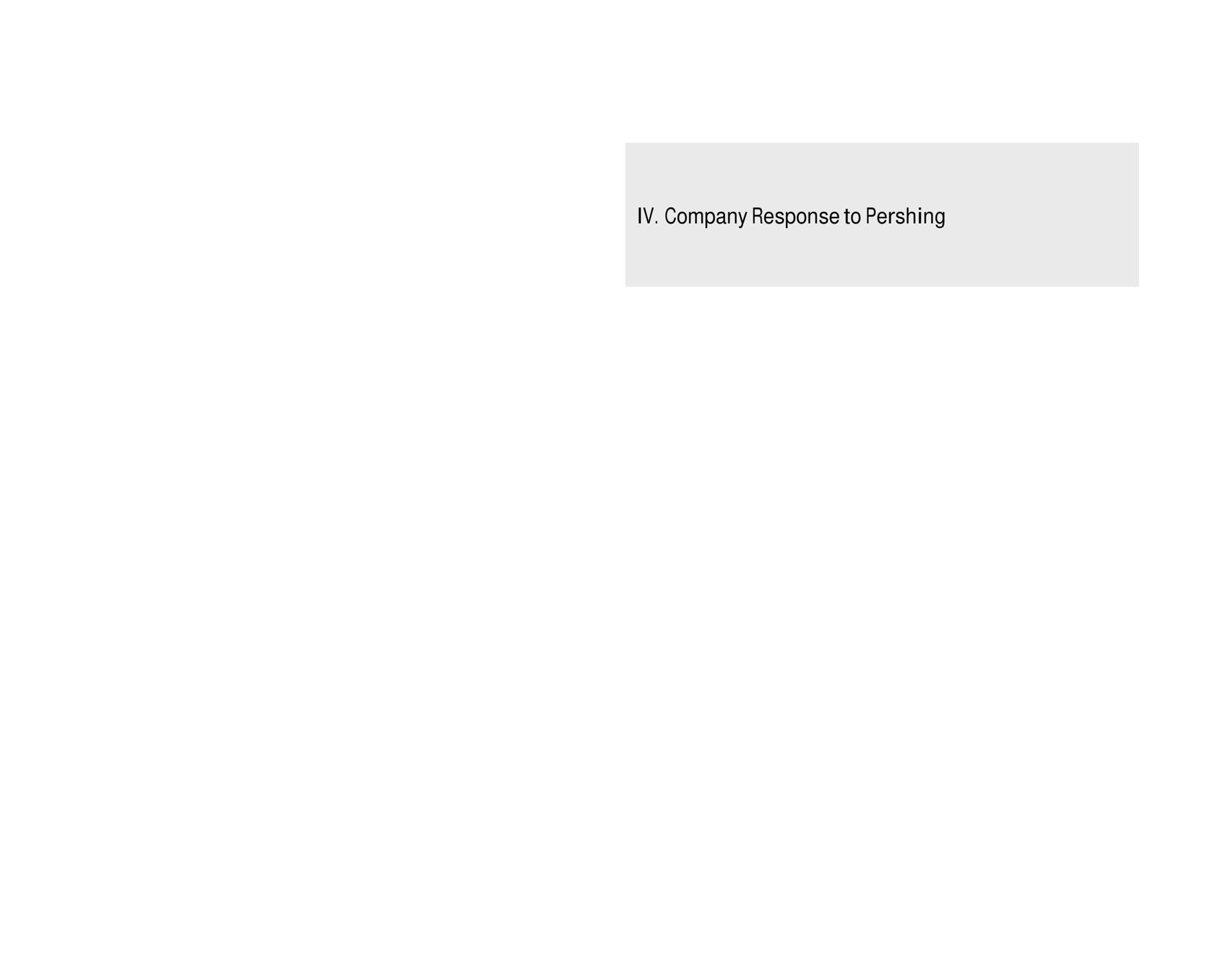 company response to | Pershing Square