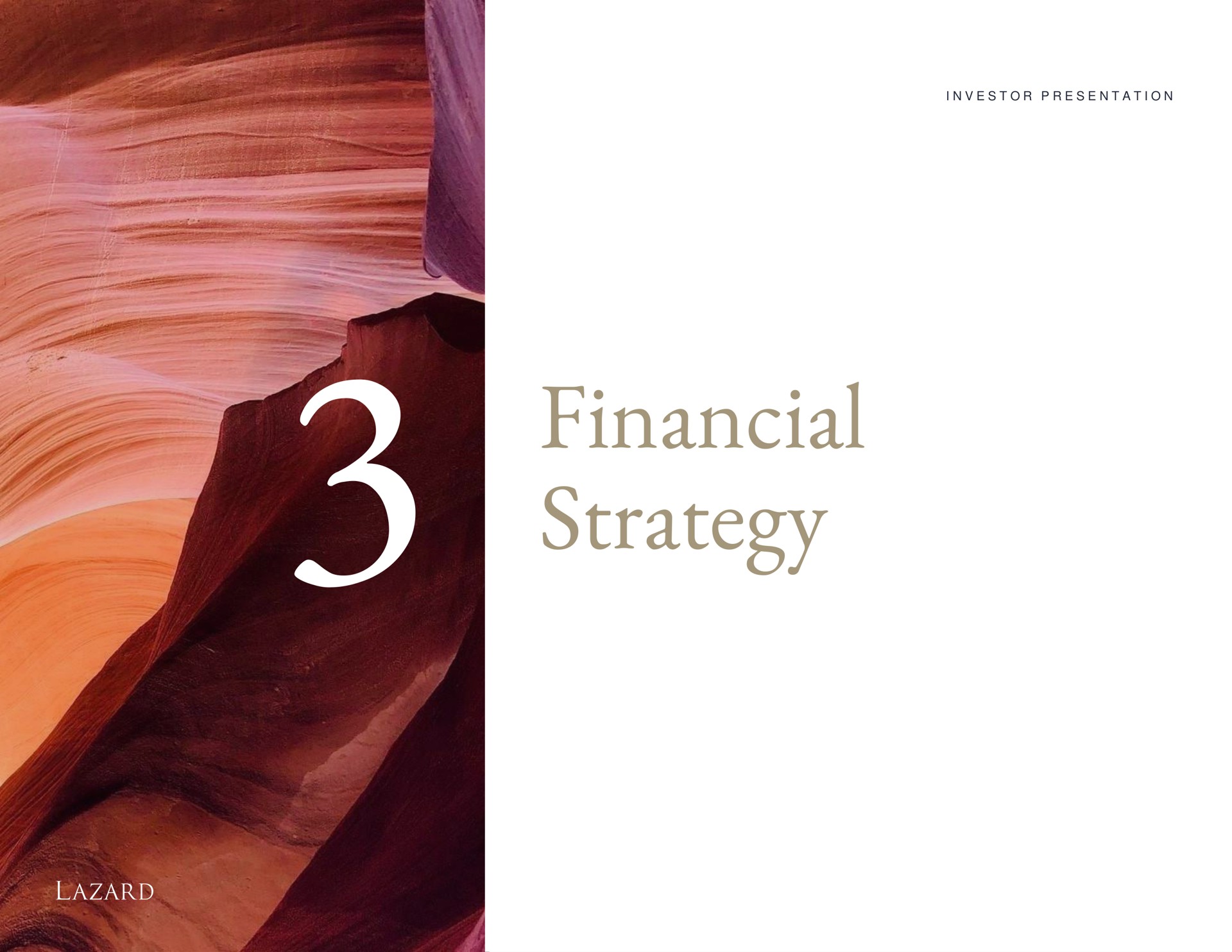 financial strategy | Lazard