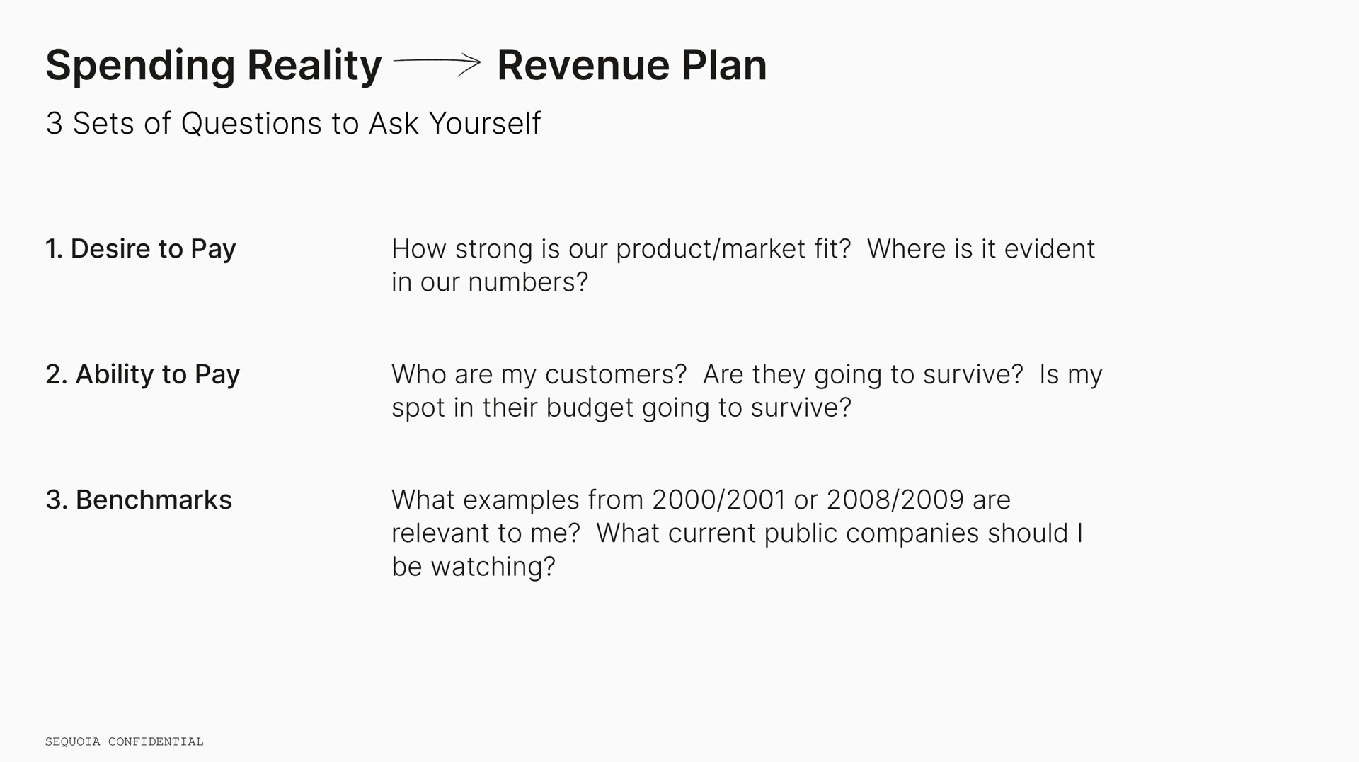 spending reality revenue plan | Sequoia Capital