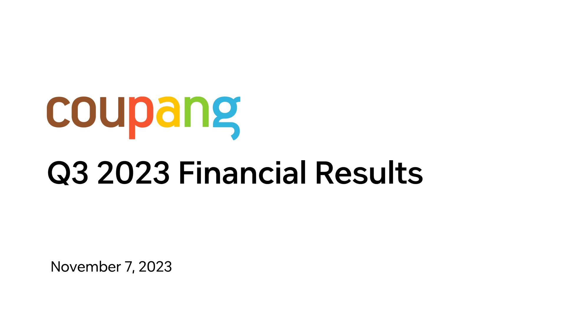 financial results | Coupang