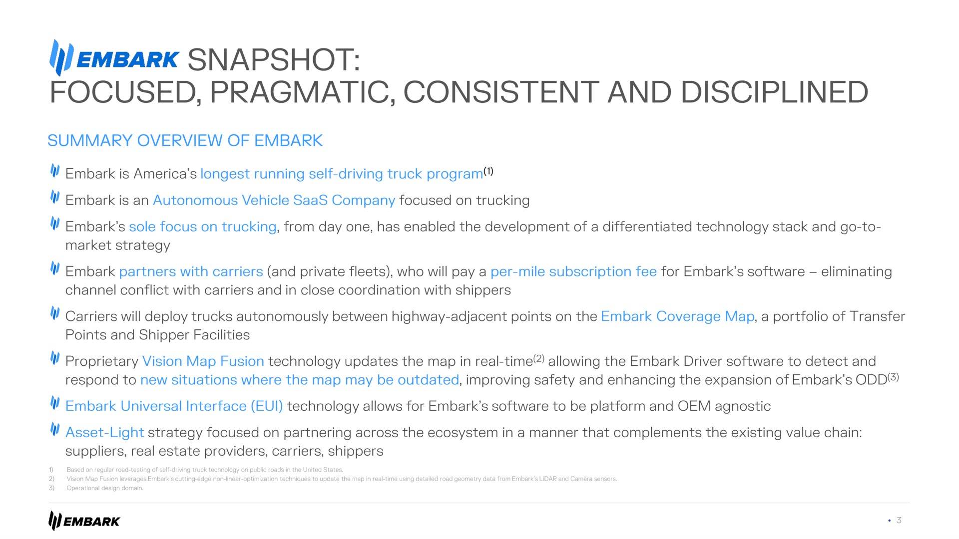 snapshot focused pragmatic consistent and disciplined | Embark