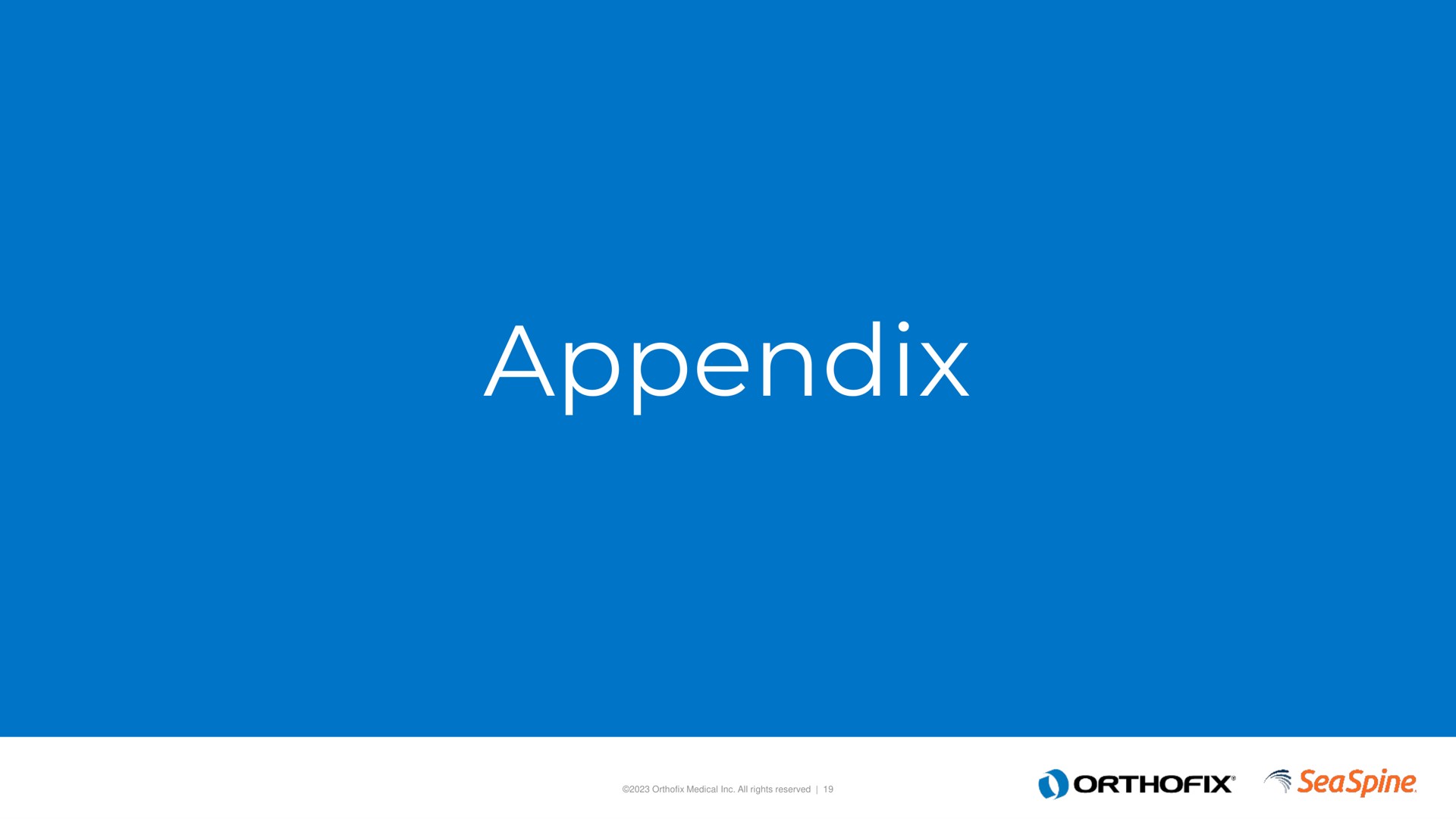 appendix | Orthofix