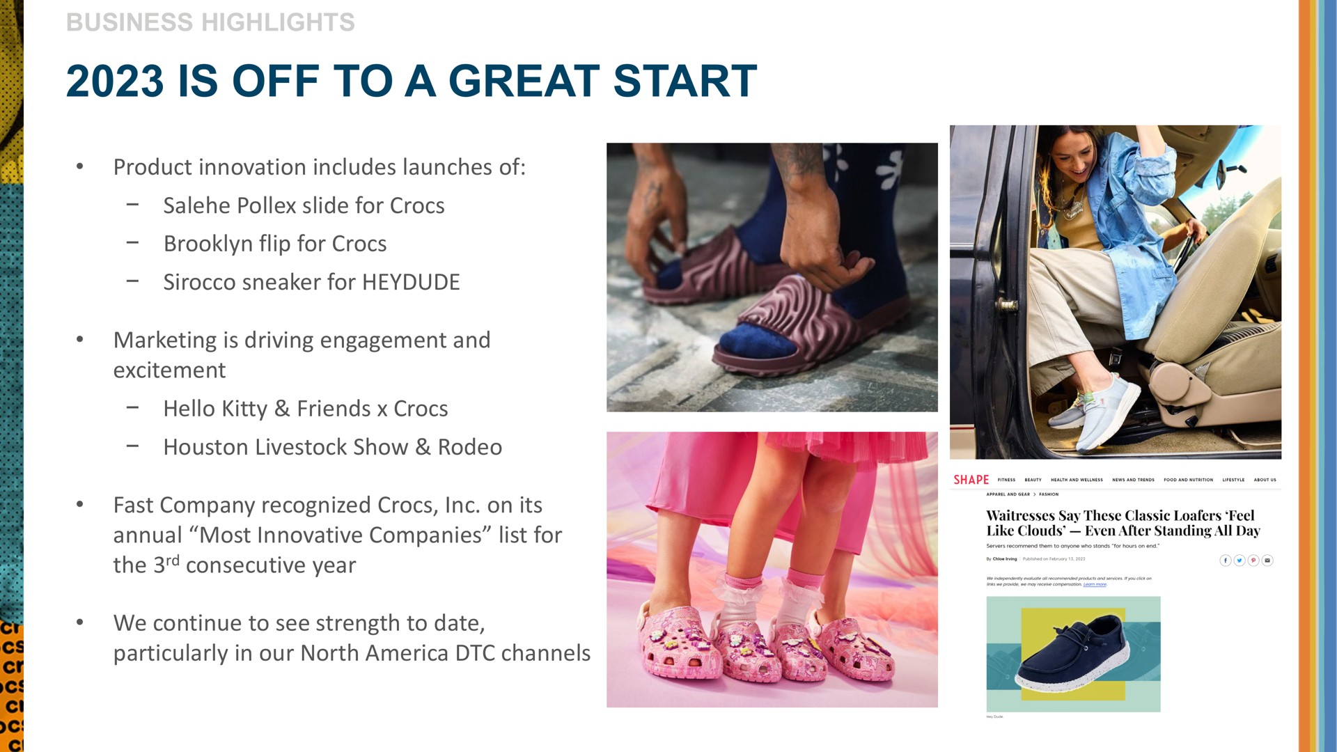 is off to a great start | Crocs