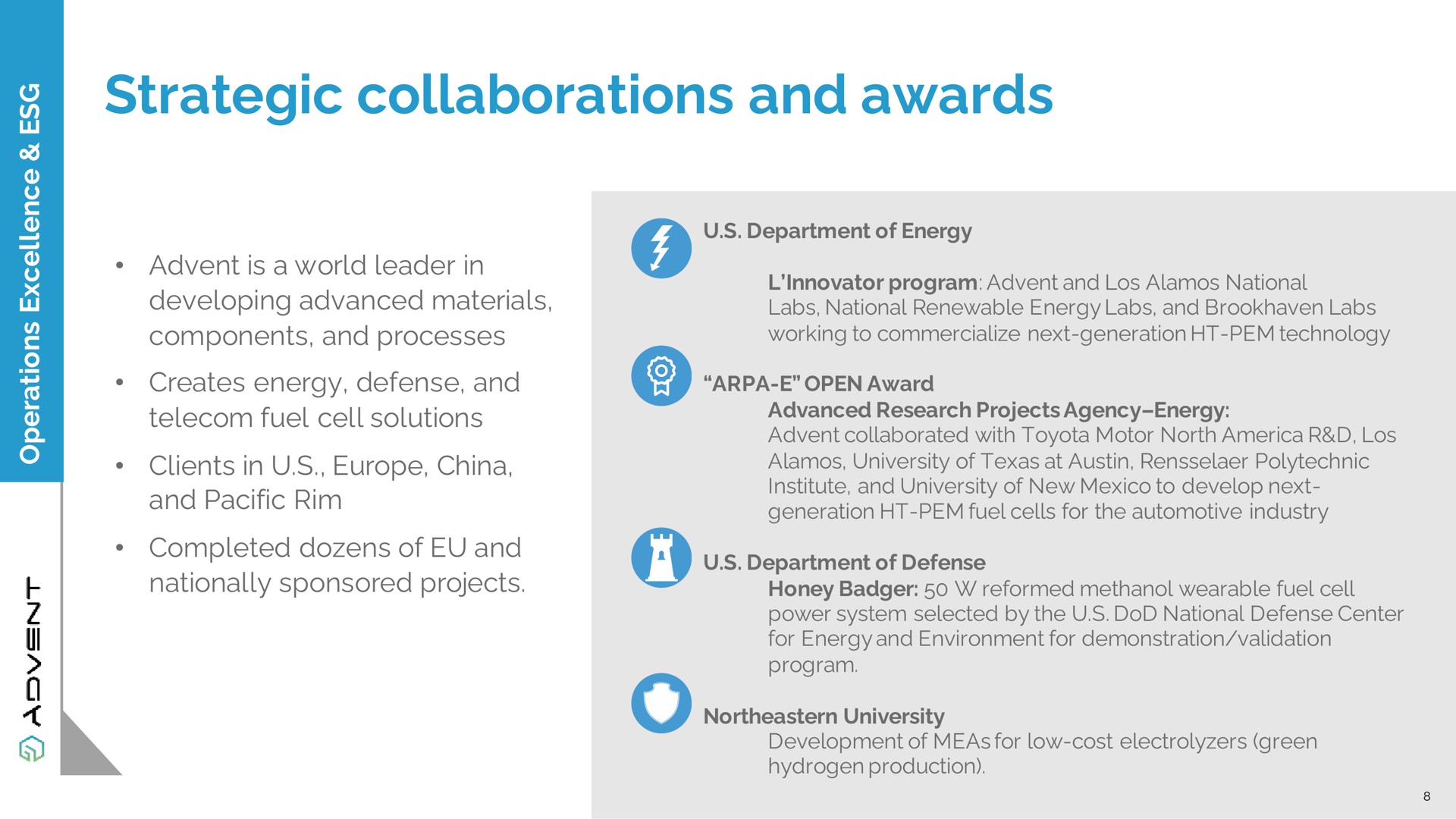 strategic collaborations and awards | Advent