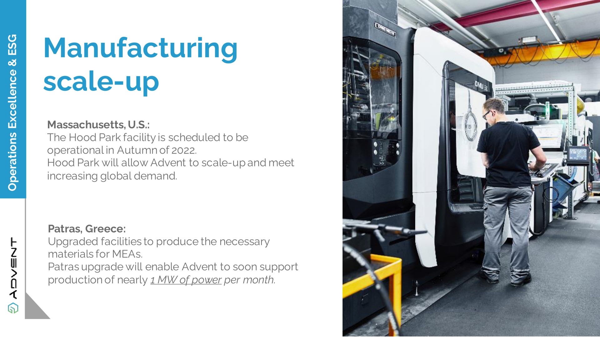 manufacturing scale up | Advent