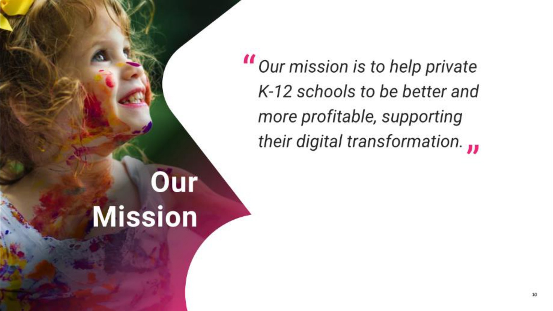 our mission is to help private schools to be better and more profitable supporting their digital transformation our mission | Vasta Platform