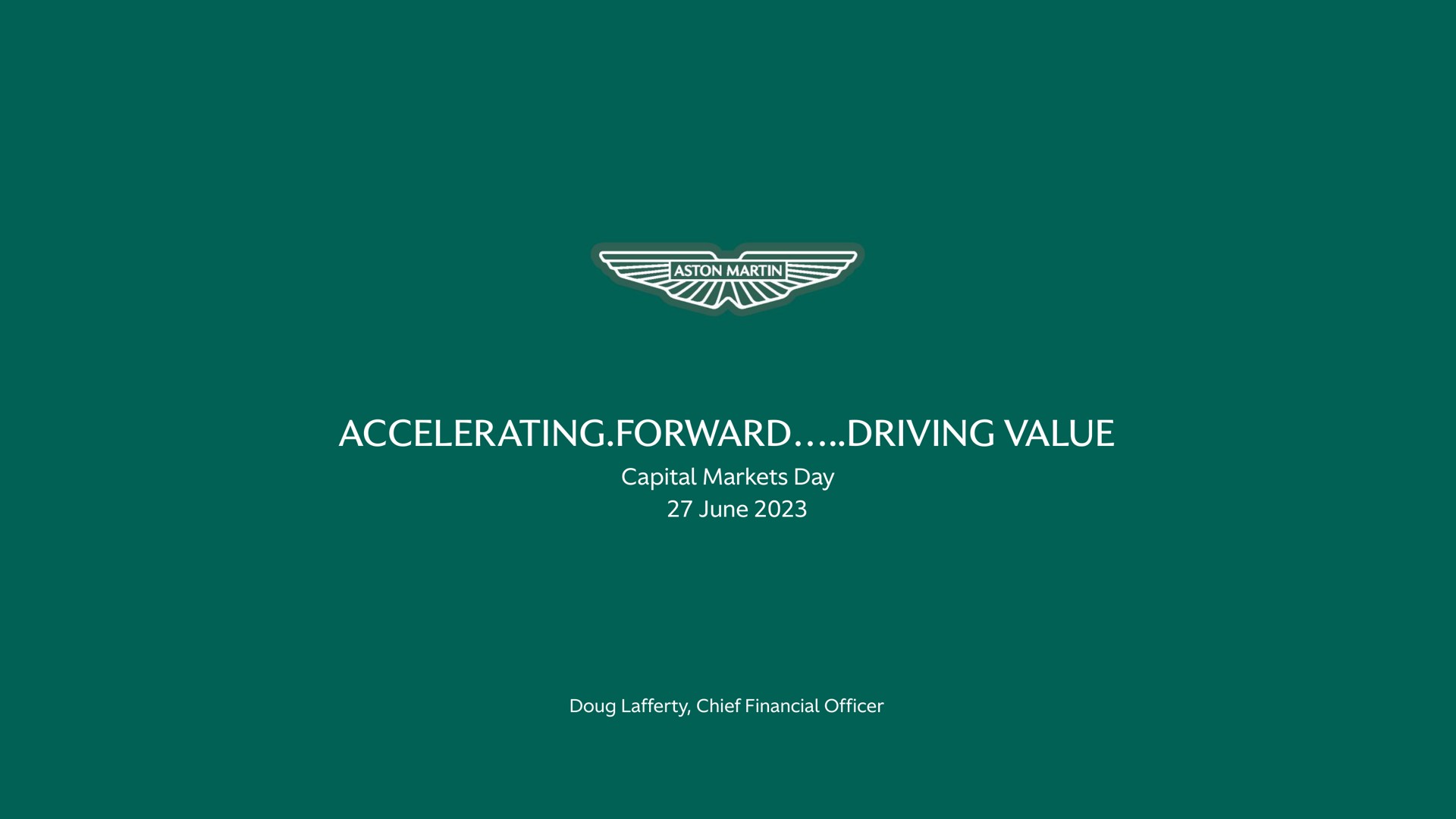 accelerating forward driving value | Aston Martin Lagonda