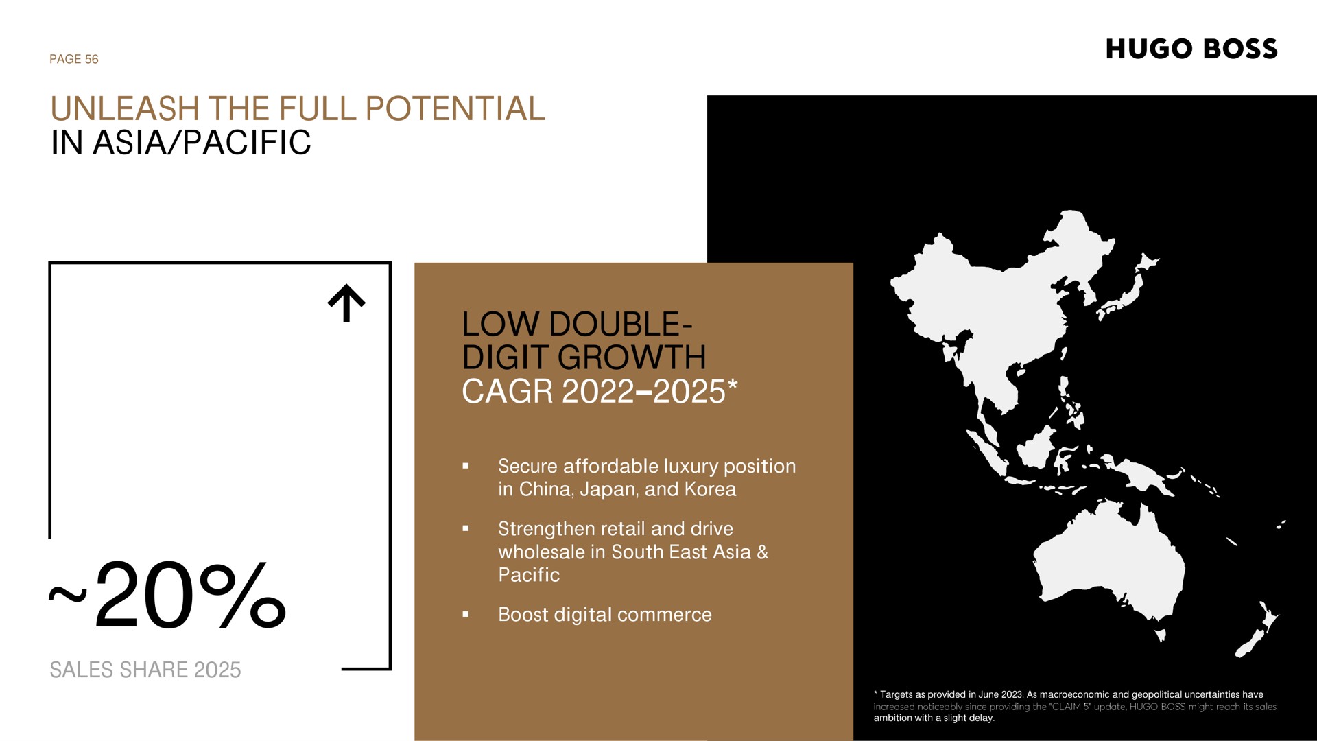 unleash the full potential in pacific low double digit growth page boss | Hugo Boss