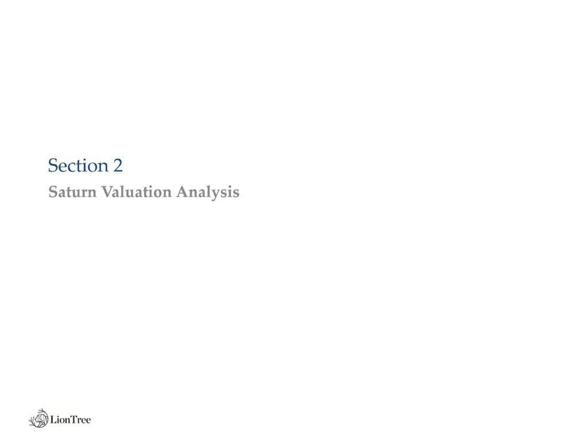 section valuation analysis | LionTree