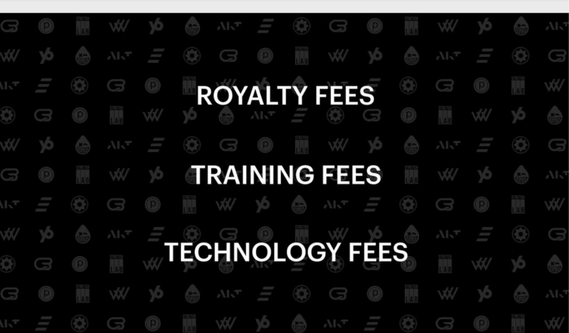 royalty fees training fees technology fees | Xponential