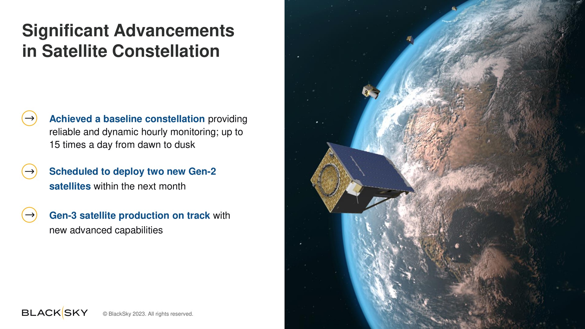 significant advancements in satellite constellation | BlackSky