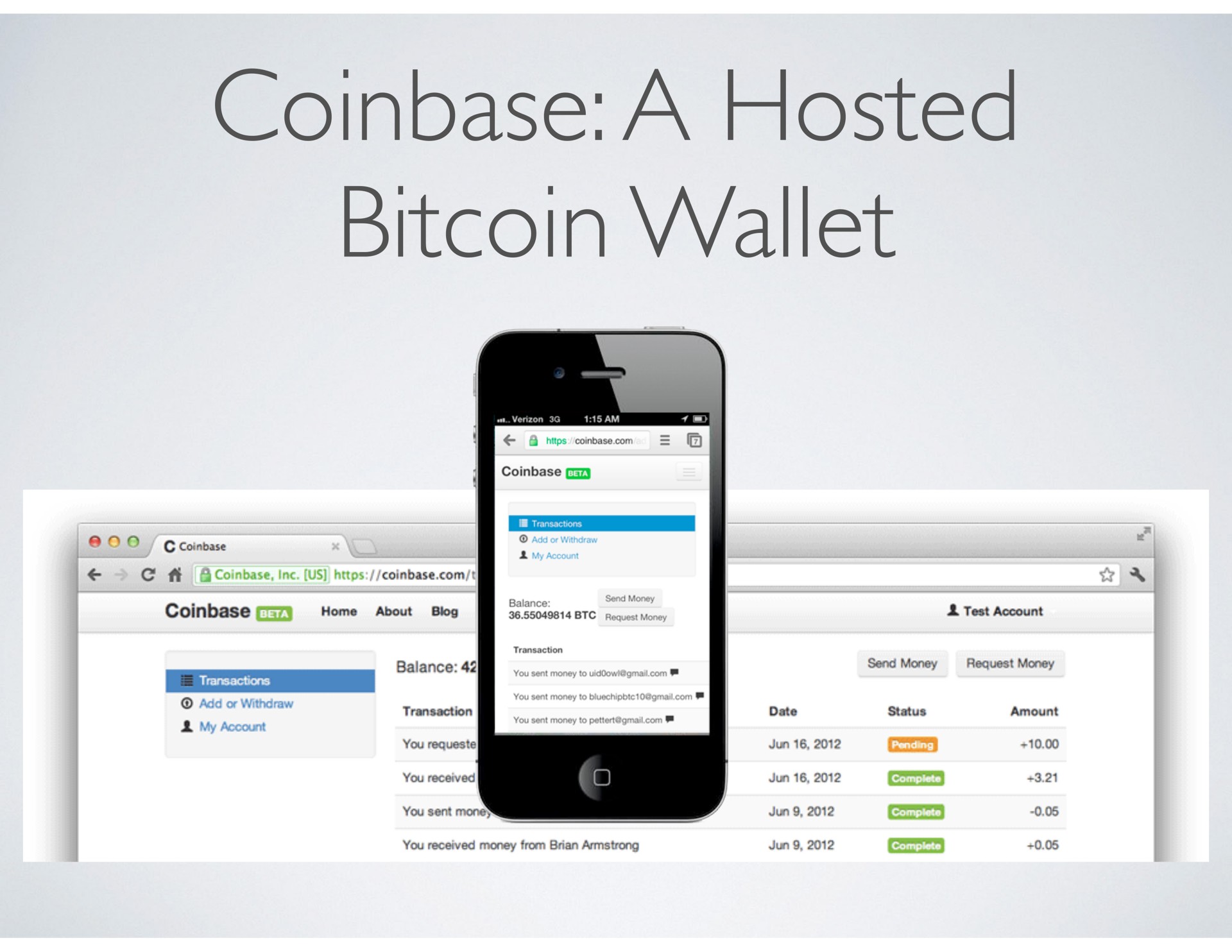 a hosted wallet | Coinbase