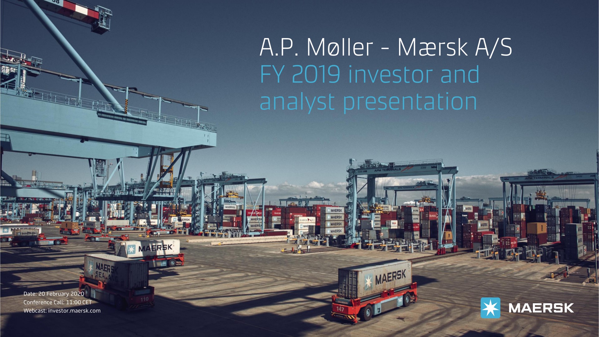a a investor and analyst presentation | Maersk