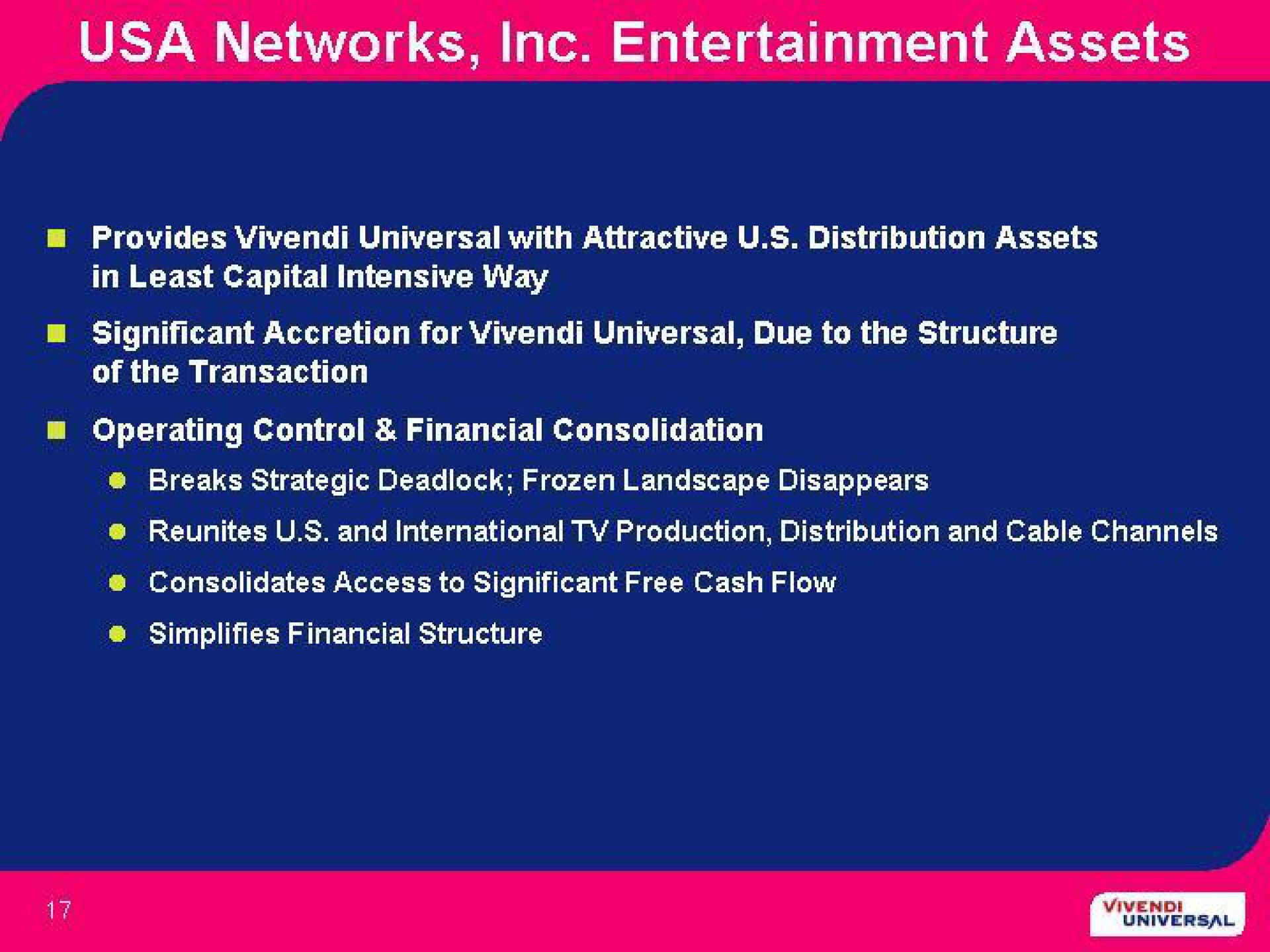 networks entertainment assets | Vivendi