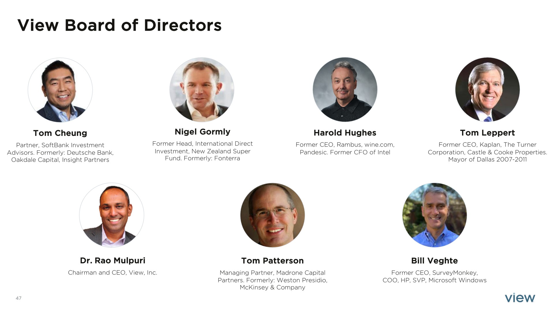 view board of directors | View