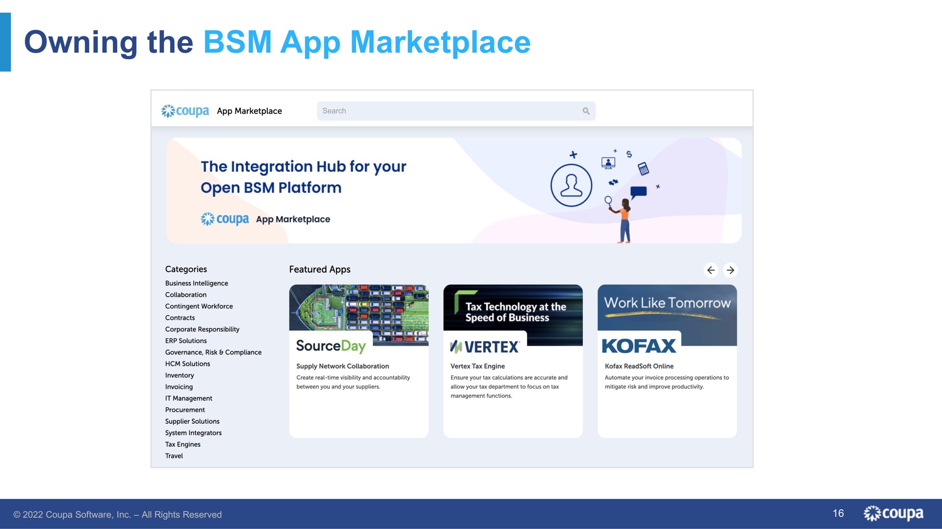 owning the integration hub for your open platform a | Coupa