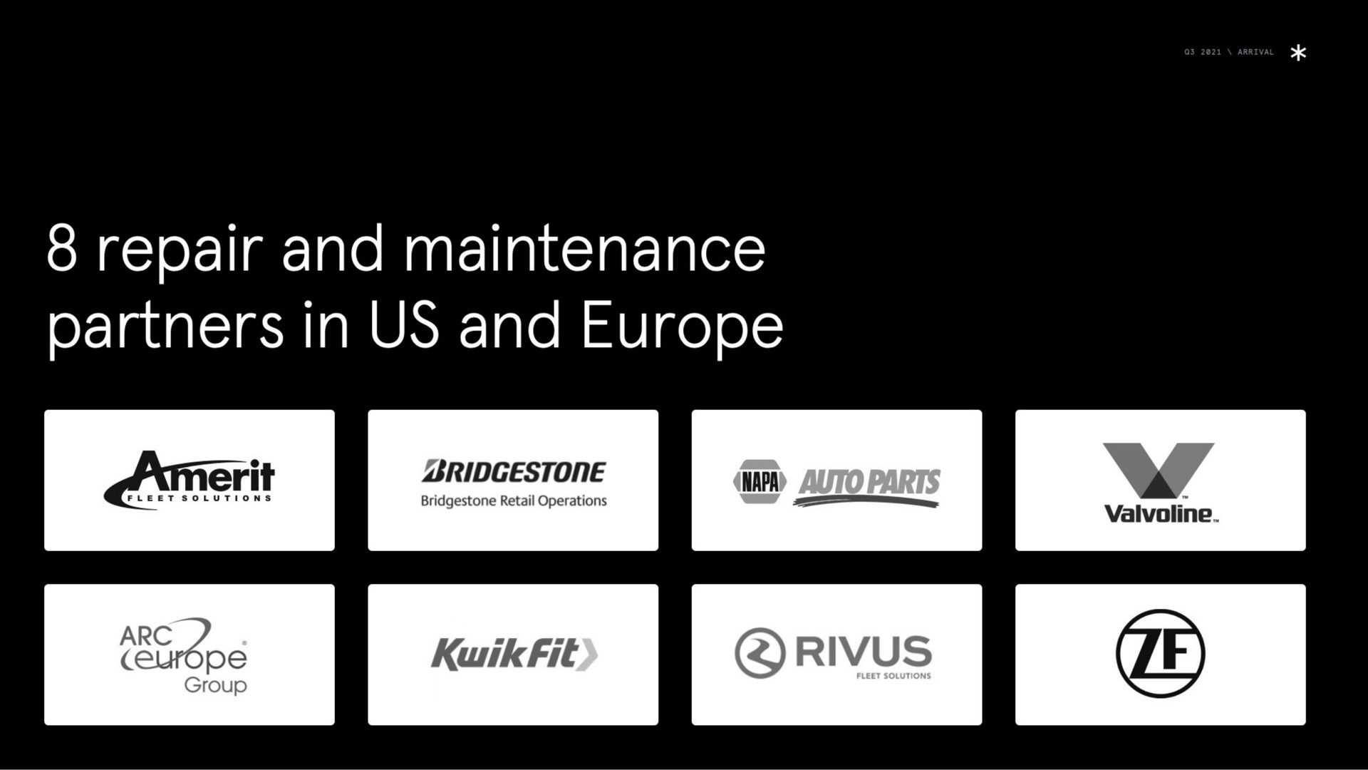 repair and maintenance partners in us and group | Arrival