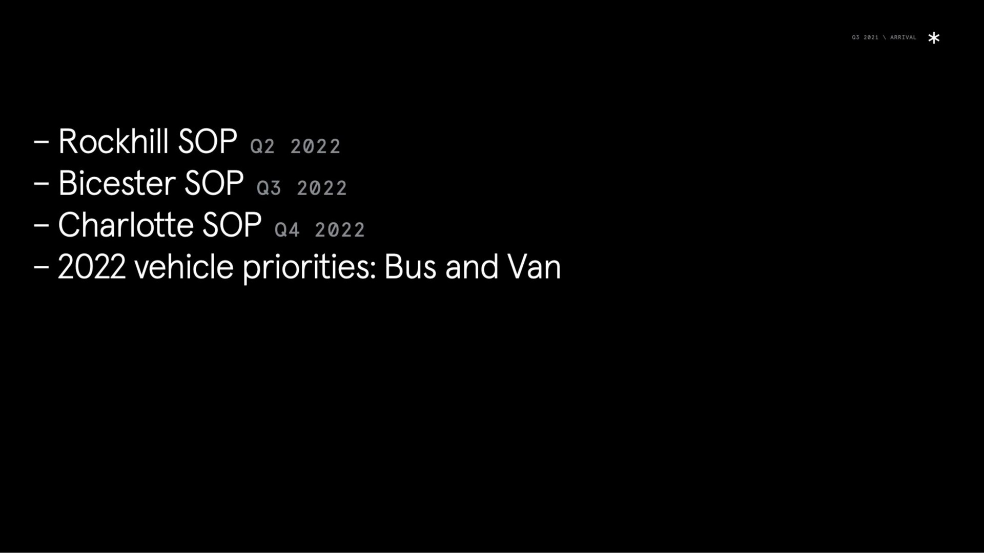 sop a sop a sop a vehicle priorities bus and van | Arrival
